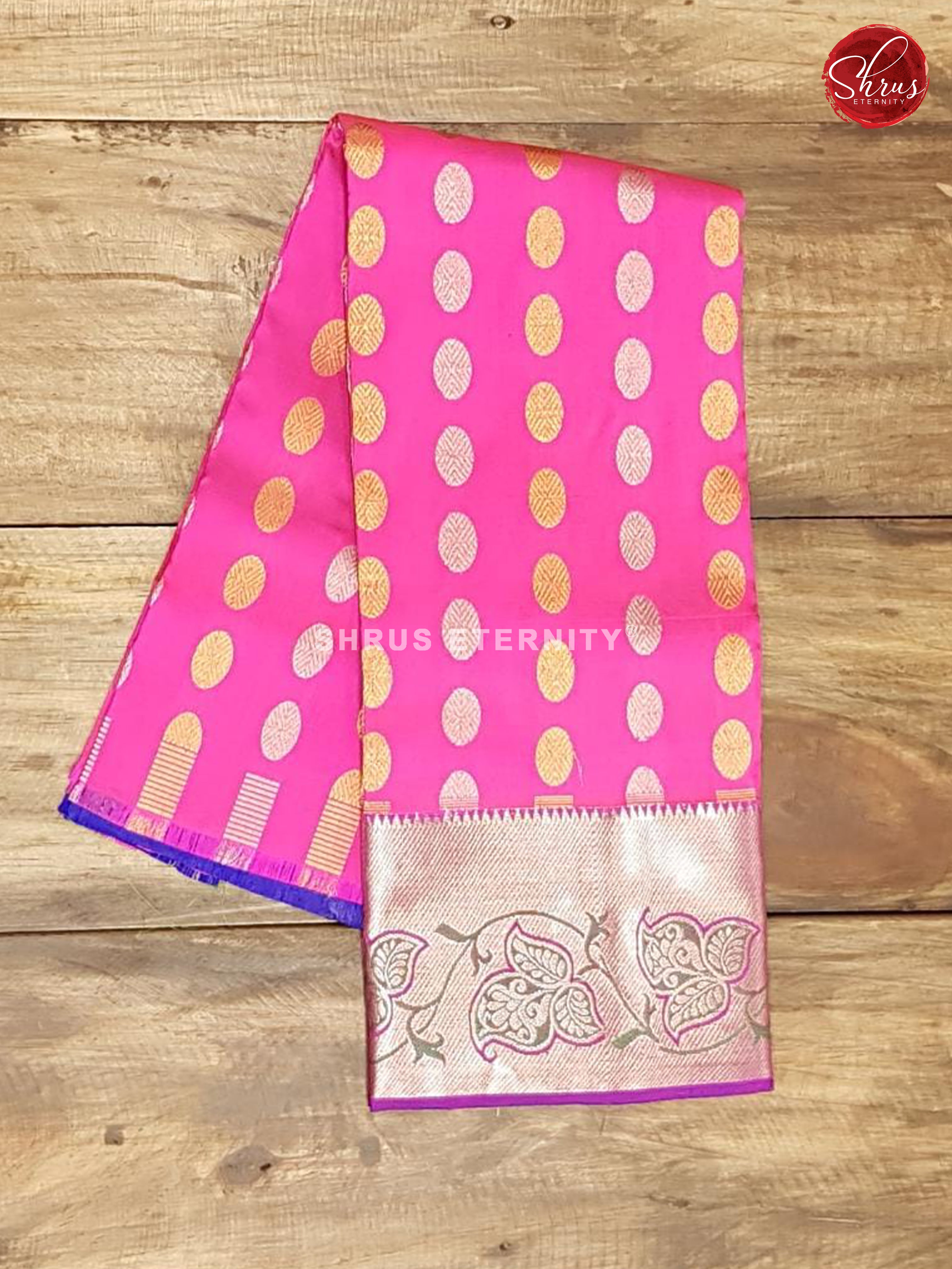 Blue & Pink - Pattu Pavadai 0-2 Years - Shop on ShrusEternity.com