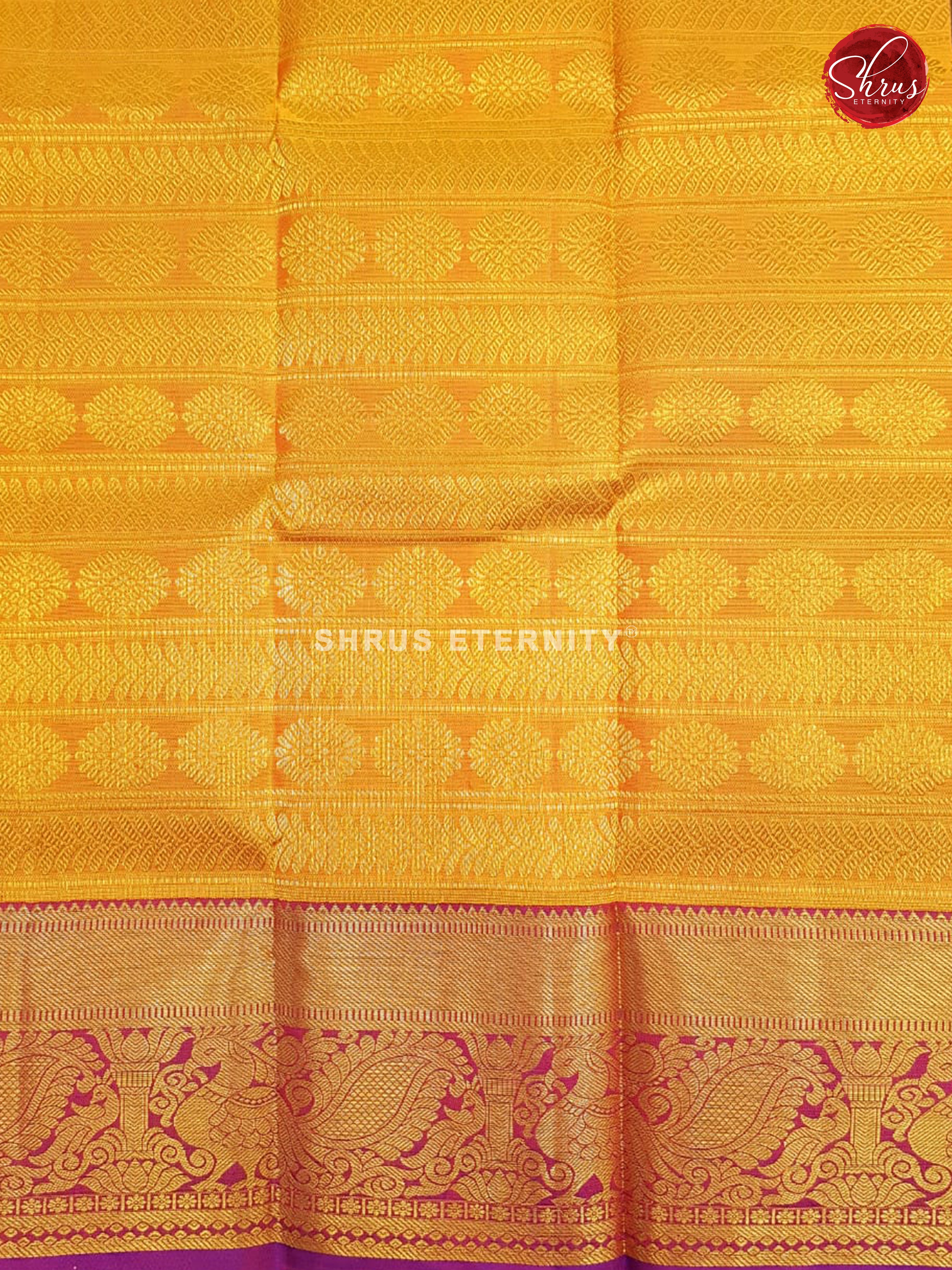 Violet & Mambala Yellow - Pattu Pavadai 0-2 Years - Shop on ShrusEternity.com