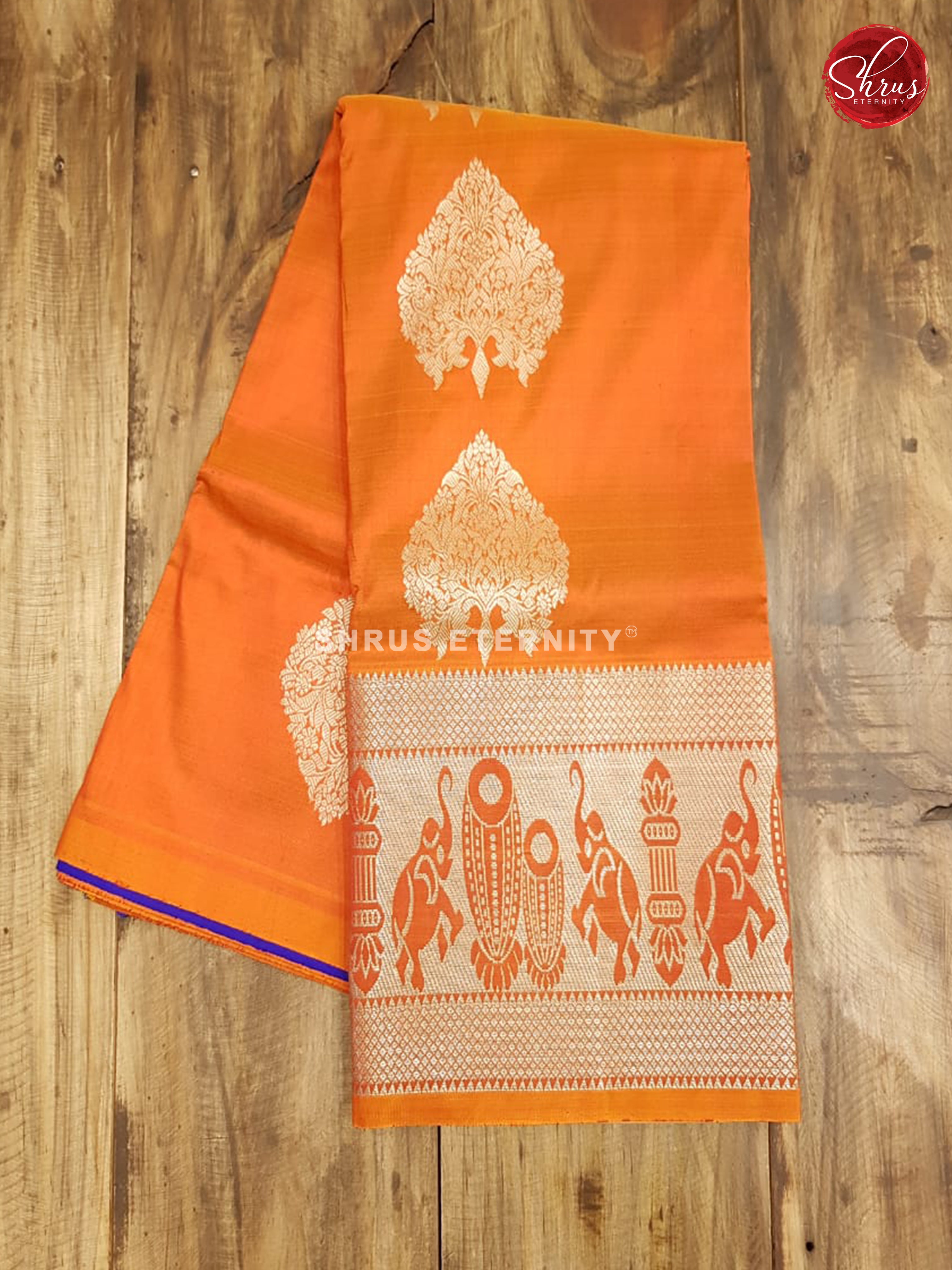 Violet & Orange - Pattu Pavadai 3-6 Years - Shop on ShrusEternity.com