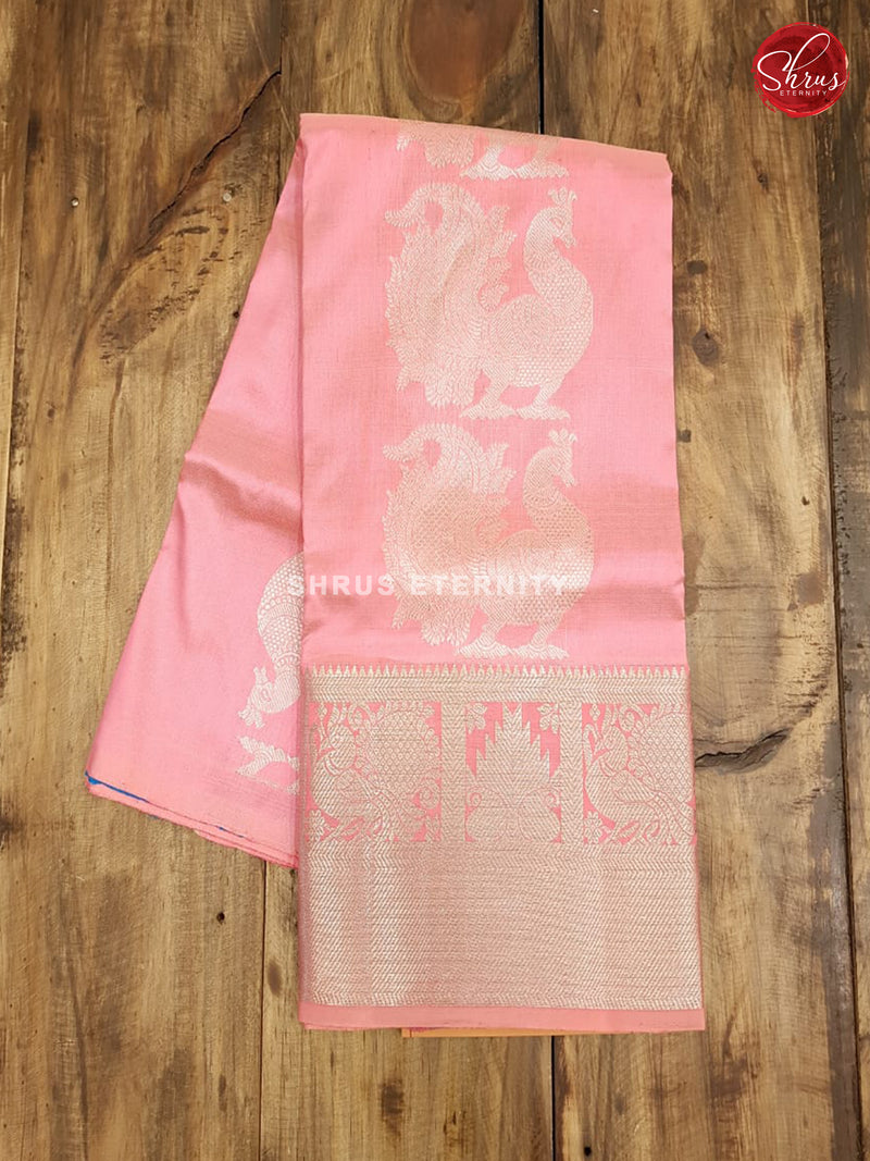 Blue & Baby Pink - Pattu Pavadai 3-6 Years - Shop on ShrusEternity.com
