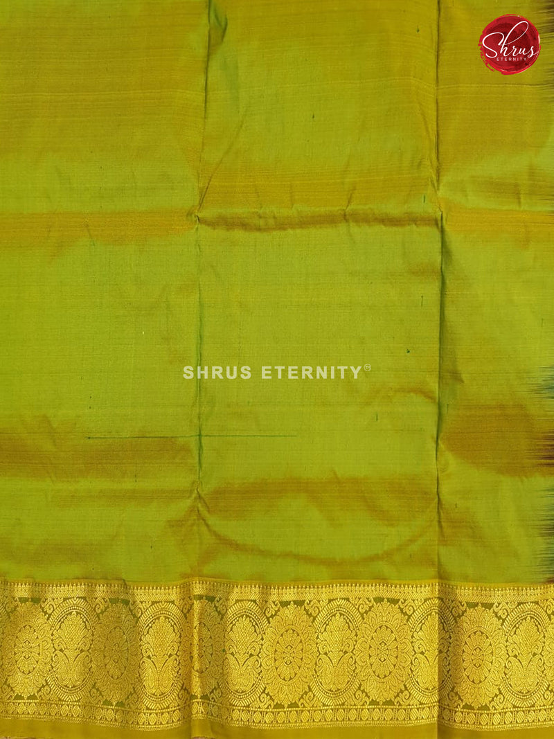 Lime Green & Dark Green - Pattu Pavadai 3-6 Years - Shop on ShrusEternity.com