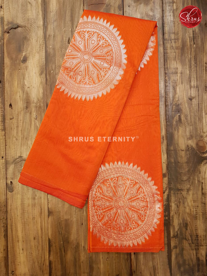 Orange (Single Tone) - Kora Cotton Silk - Shop on ShrusEternity.com