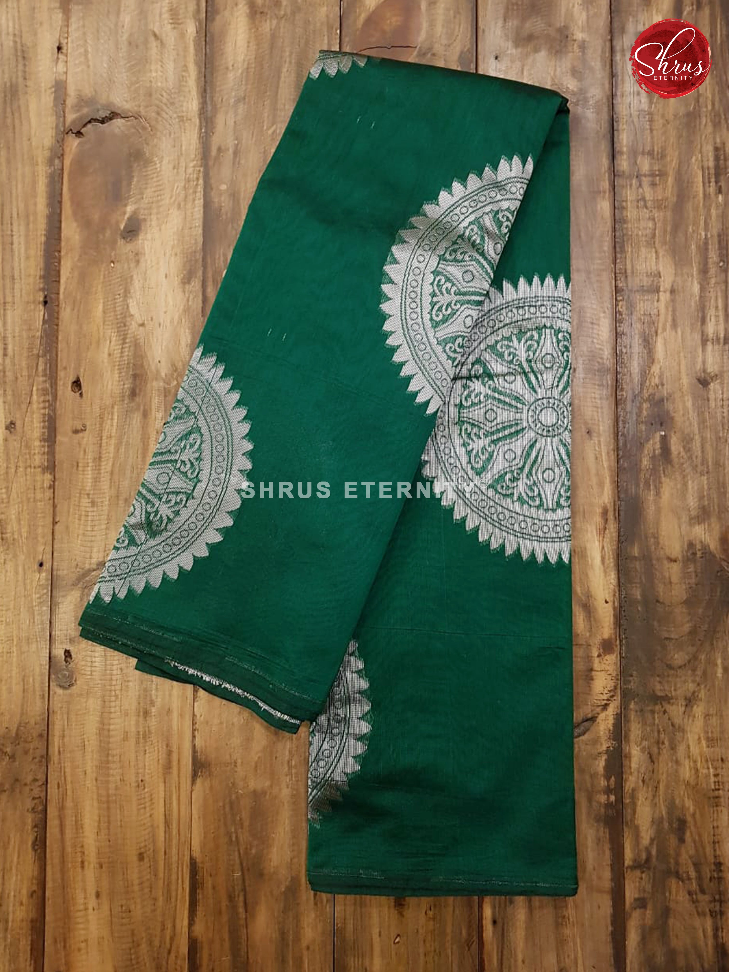 Dark Green(Single Tone) - Kora Cotton Silk - Shop on ShrusEternity.com