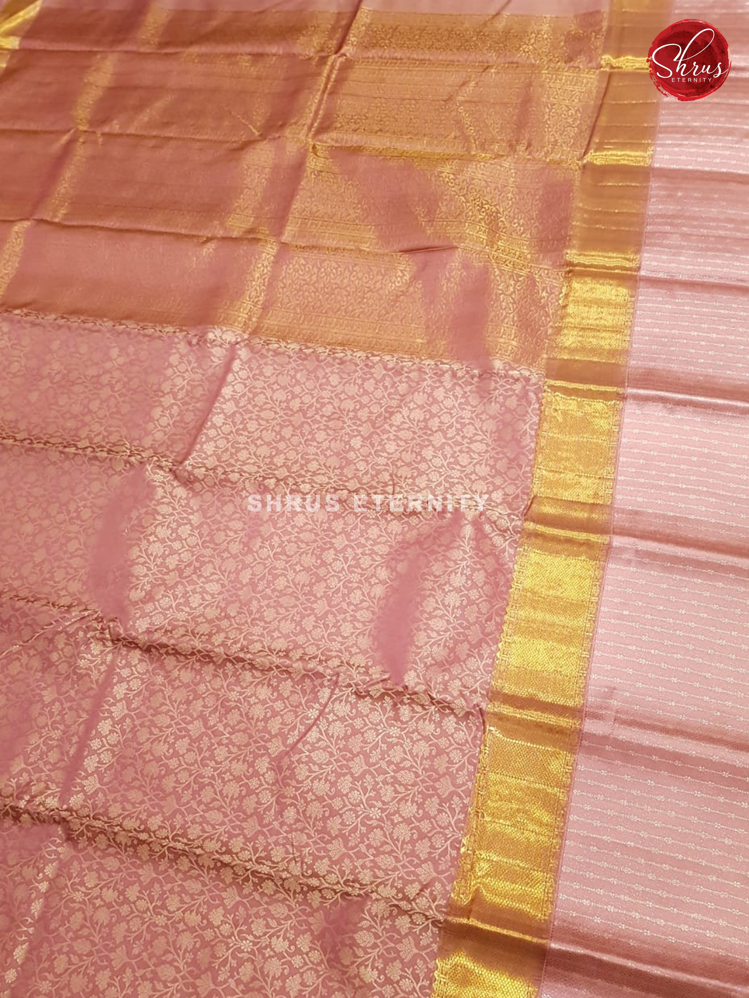 Onion Pink (Single Tone) - Kanchipuram Silk - Shop on ShrusEternity.com