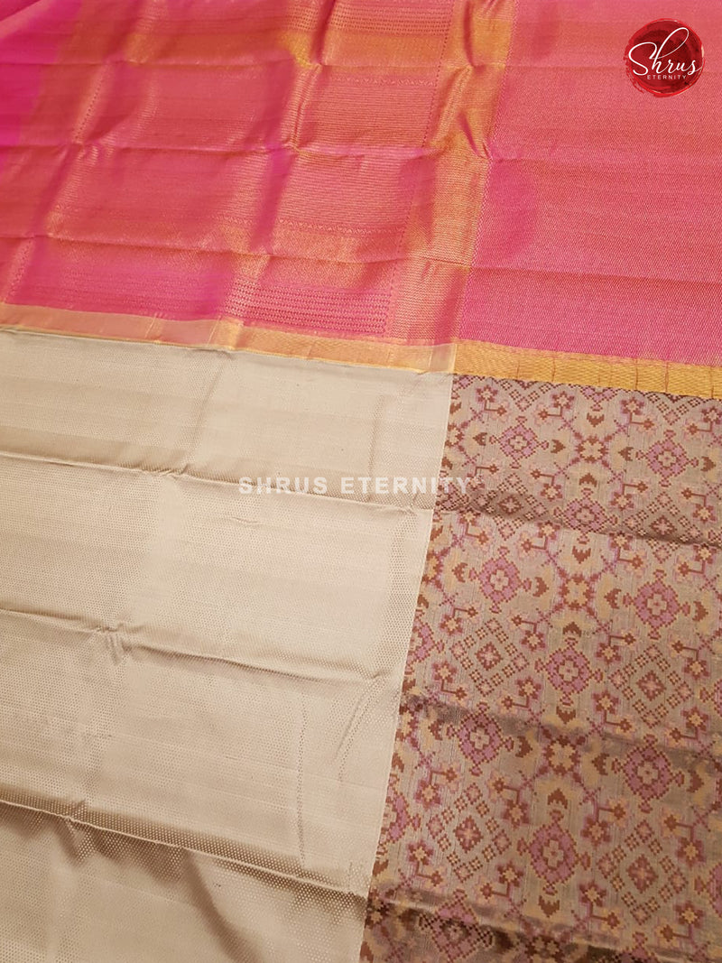 Kashish Grey & Pink - Kanchipuram Silk - Shop on ShrusEternity.com