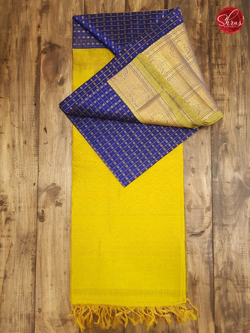 Blue & Lemon Yellow - Silk Cotton - Shop on ShrusEternity.com