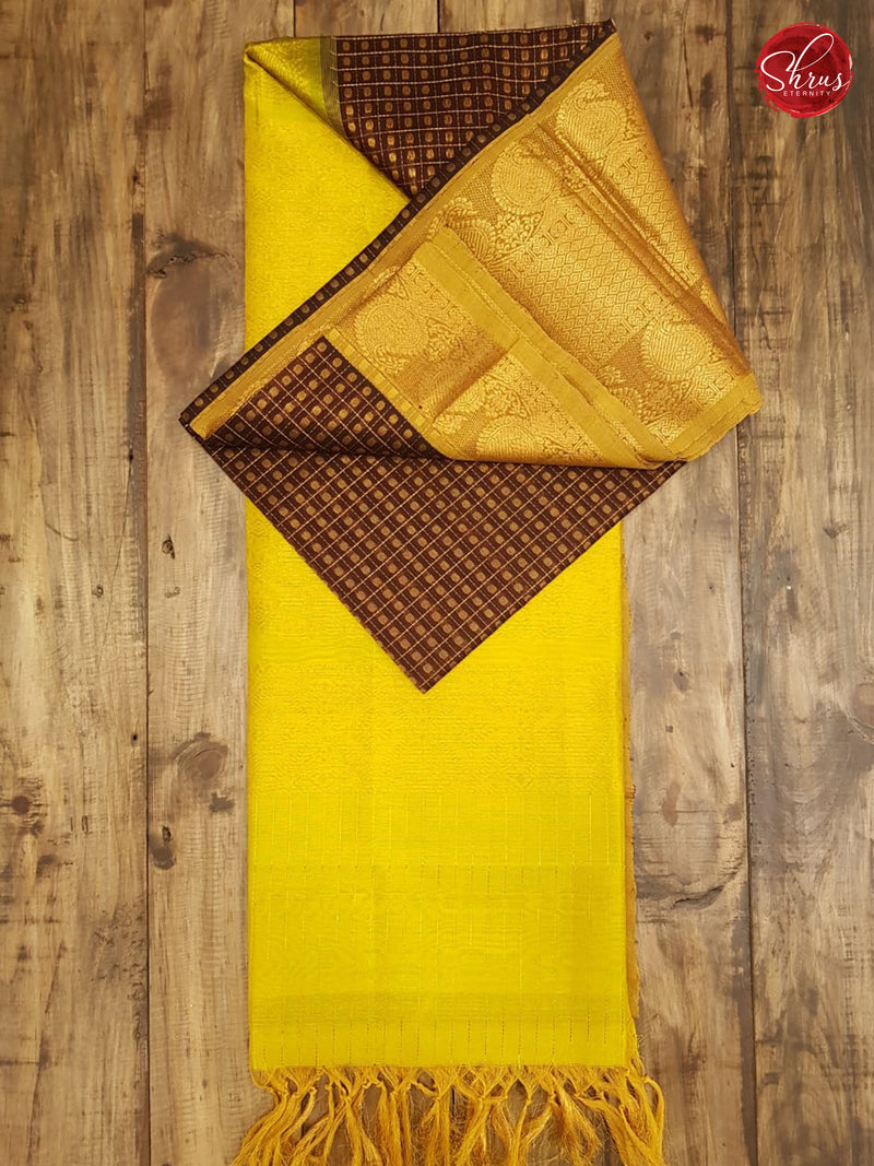 Brown & Yellow - Silk Cotton - Shop on ShrusEternity.com