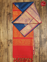 Peacock Blue & Red - Silk Cotton - Shop on ShrusEternity.com