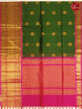 Bottle Green & Pink - Silk Cotton - Shop on ShrusEternity.com