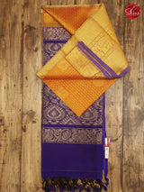 Goldish Orange & Blue - Silk Cotton - Shop on ShrusEternity.com