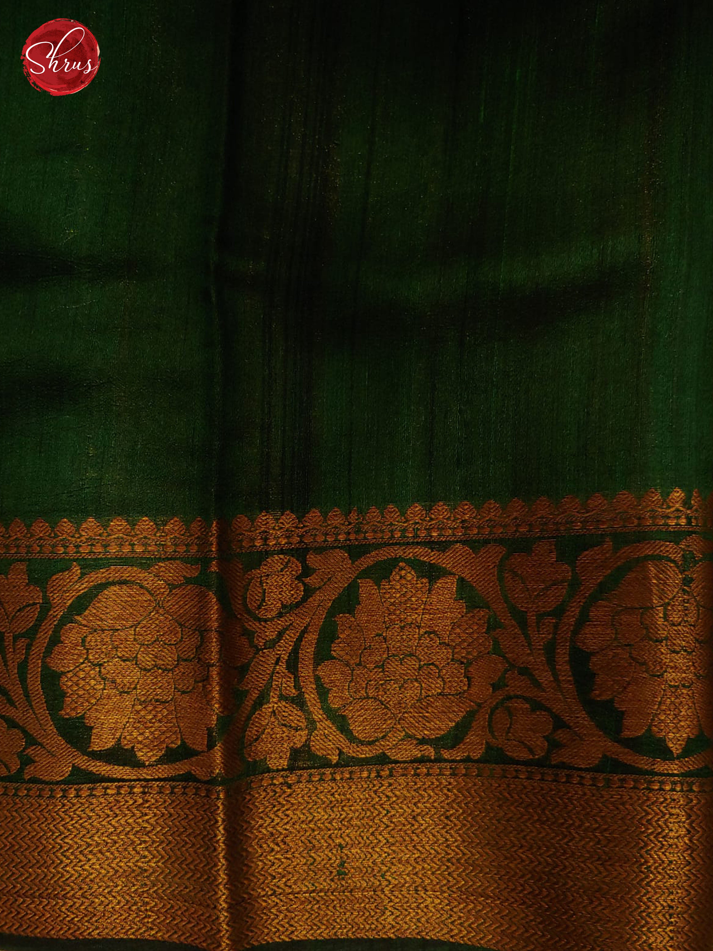 Red & Green- Tussar with Border & Gold Zari - Shop on ShrusEternity.com