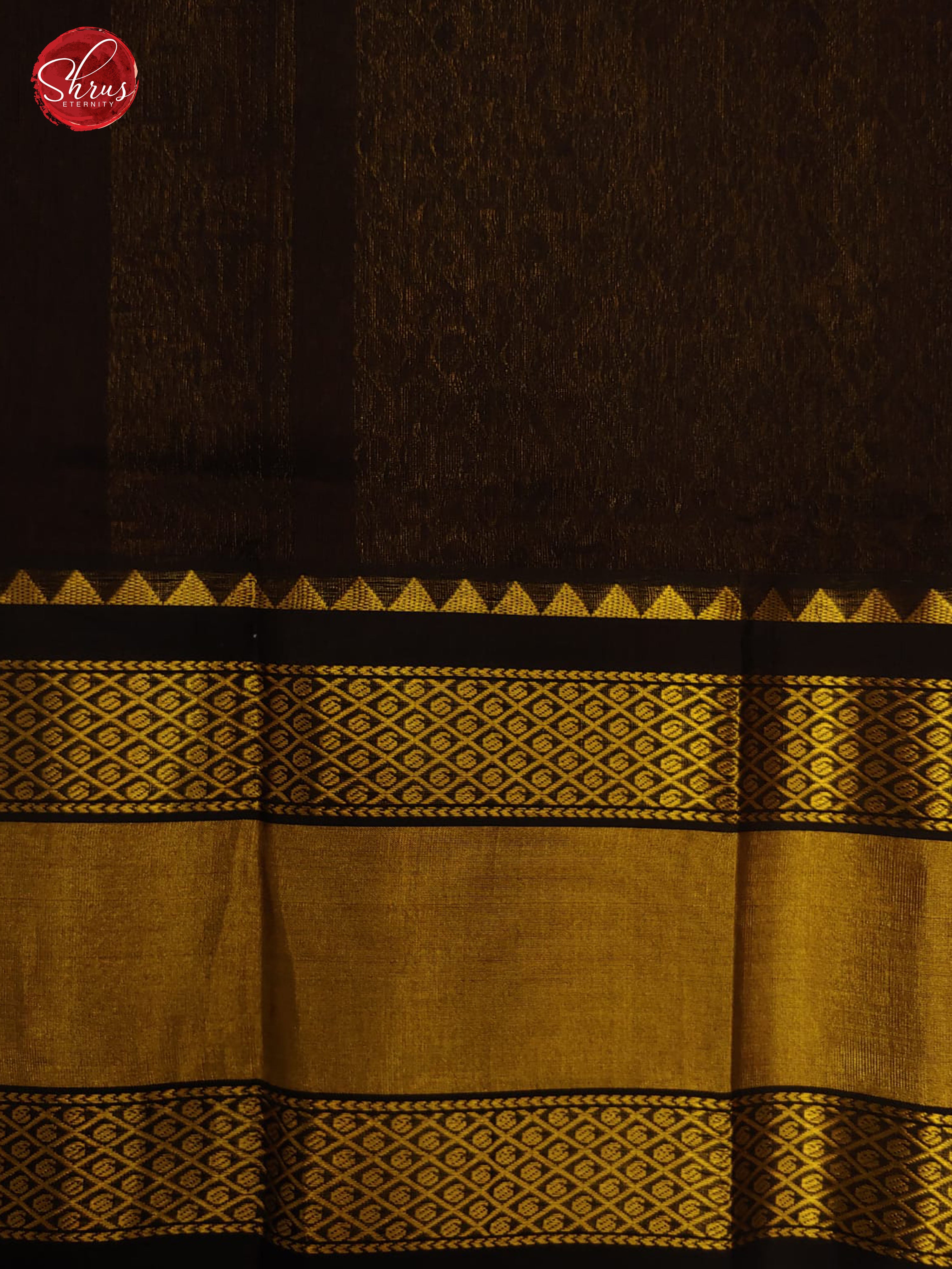 Sandal & Brown - Silk Cotton with Border  Gold Zari - Shop on ShrusEternity.com