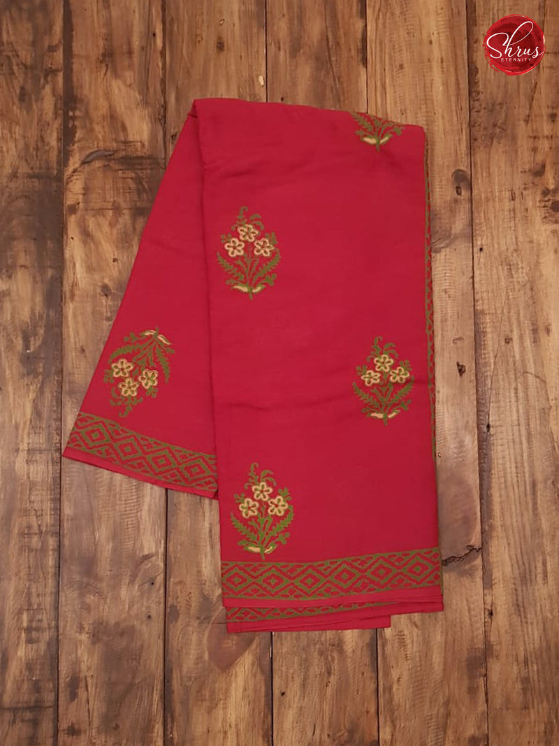Red(Single Tone) - Jaipur Cotton - Shop on ShrusEternity.com