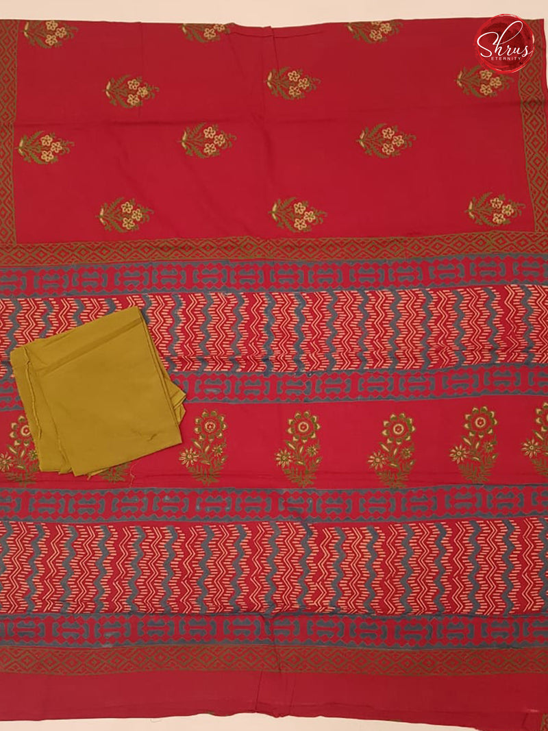 Red(Single Tone) - Jaipur Cotton - Shop on ShrusEternity.com