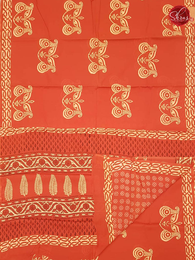 Brick Orange(Single Tone) - Jaipur Cotton - Shop on ShrusEternity.com