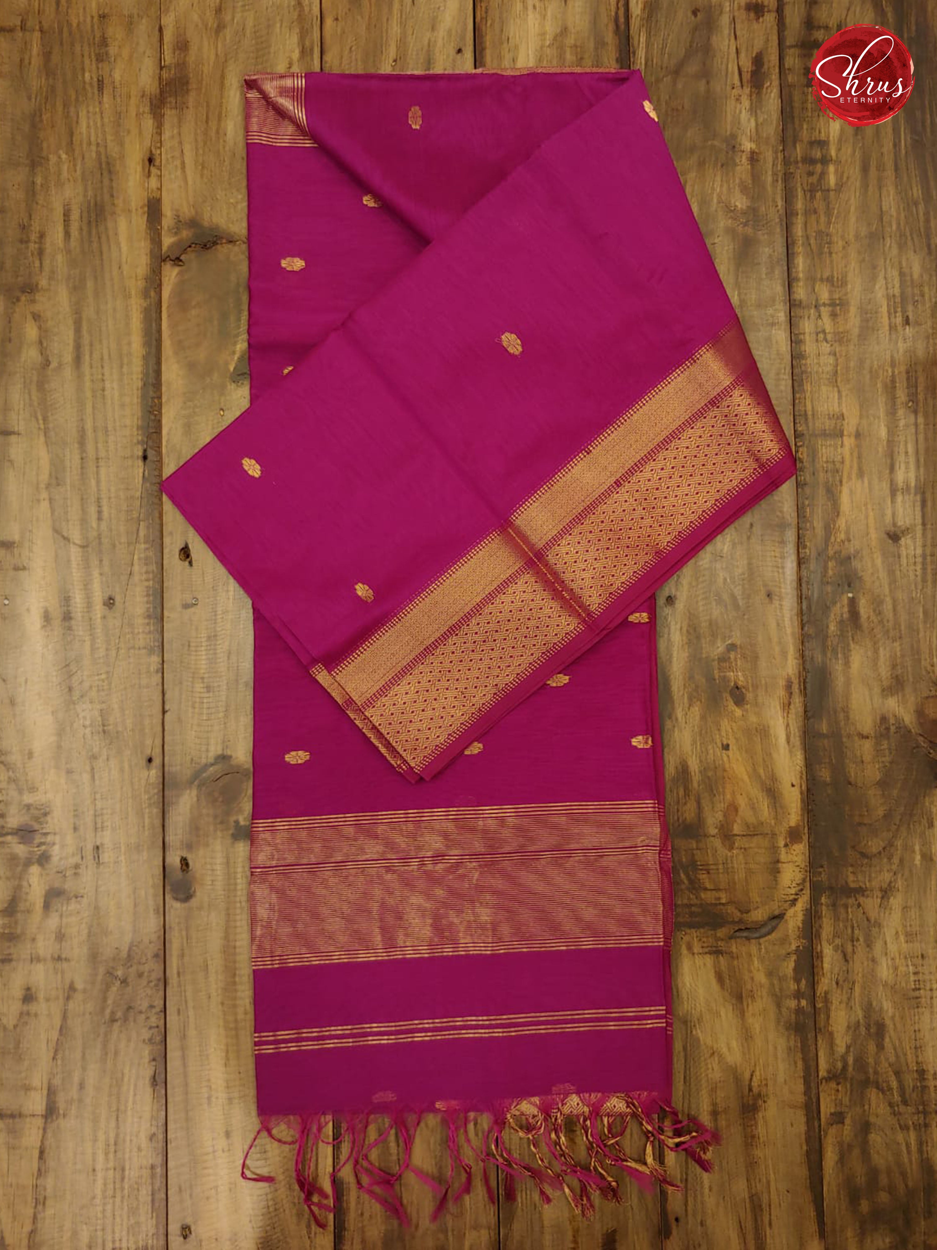 Majenta (Single Tone) - Maheshwari Silk Cotton - Shop on ShrusEternity.com