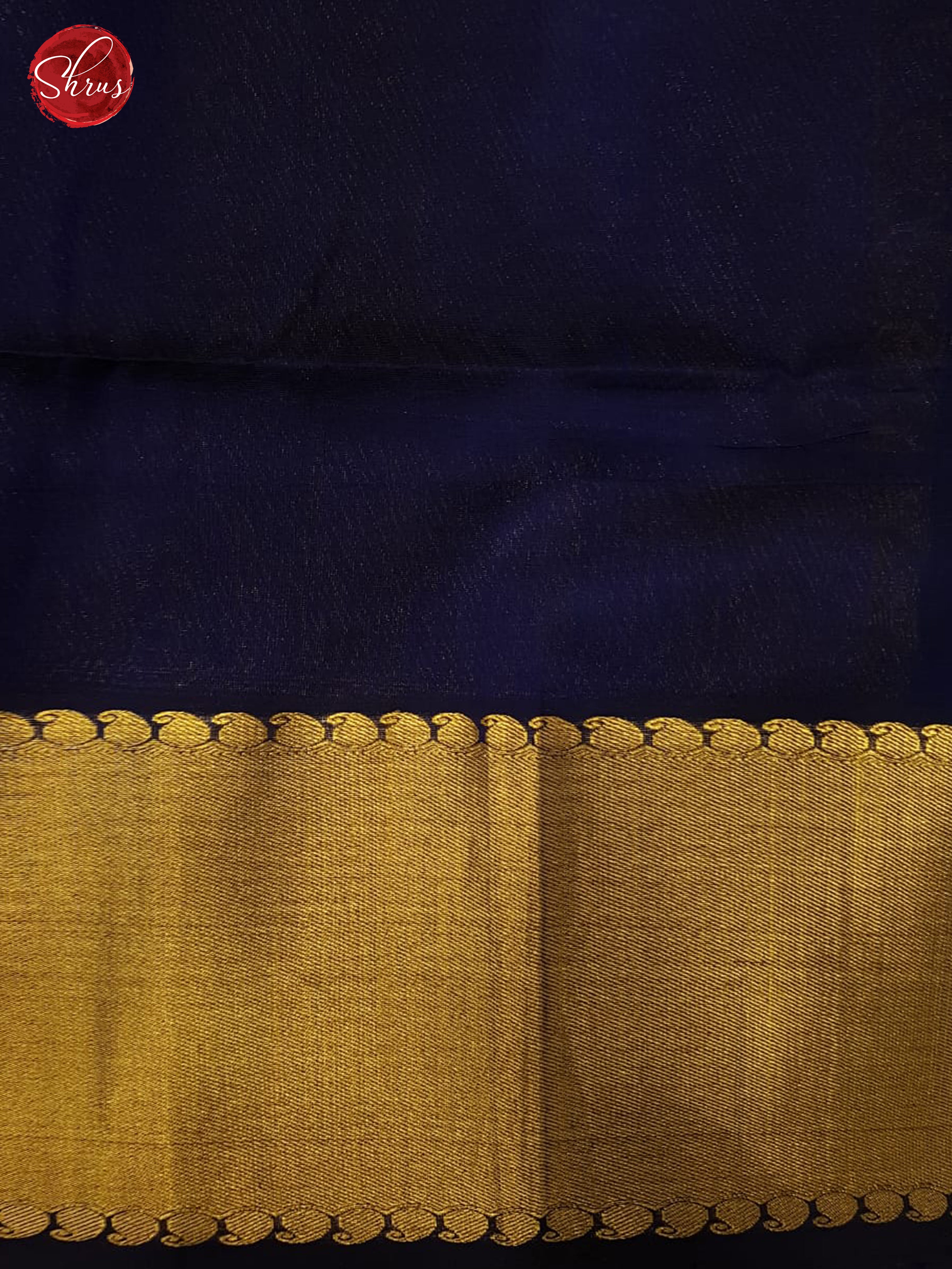 Blue(Single Tone ) - Silk Cotton with Gold Zari Border - Shop on ShrusEternity.com
