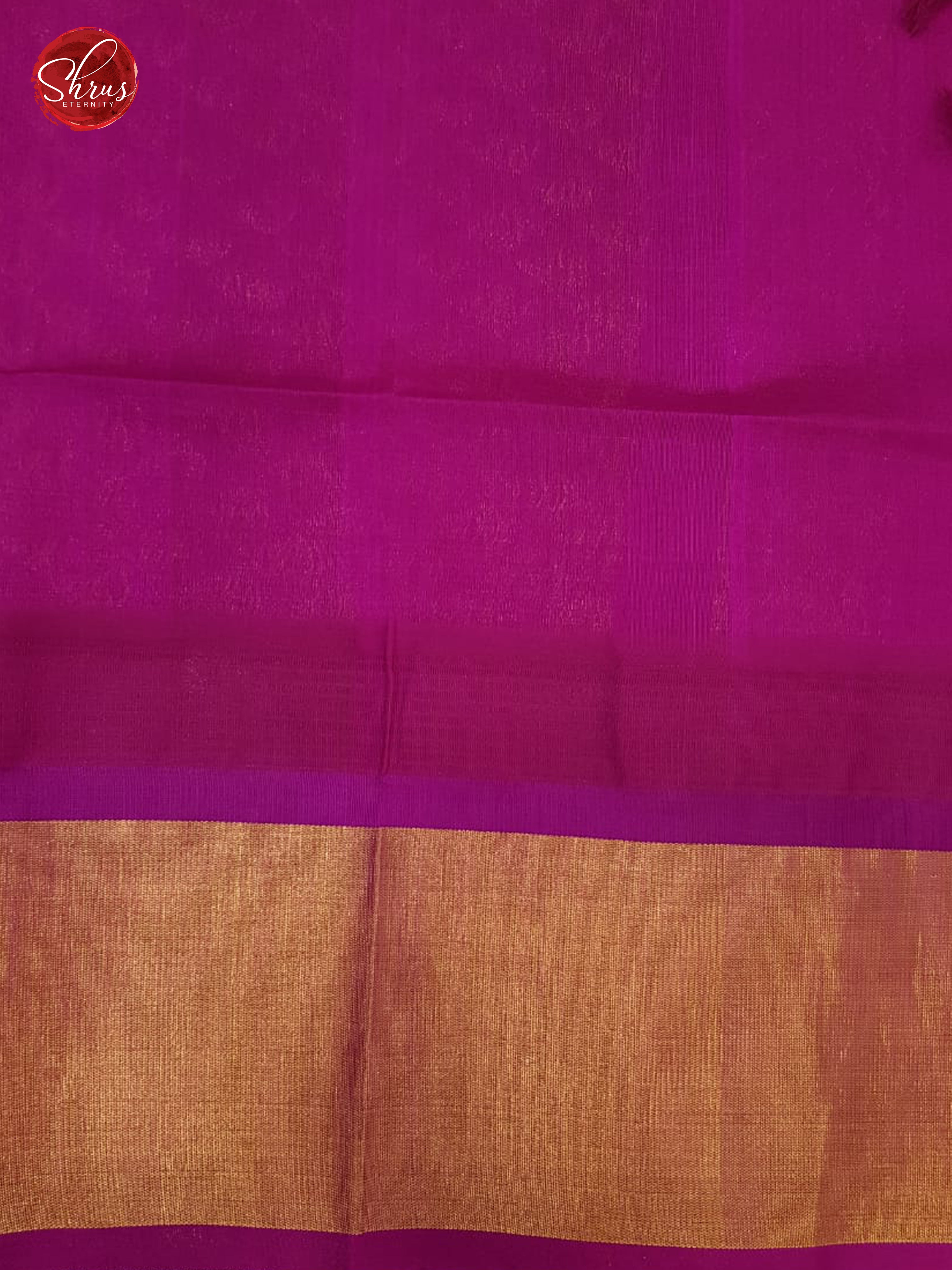 Yellow & Majenta Pink - Silk Cotton with Gold Zari & Border - Shop on ShrusEternity.com