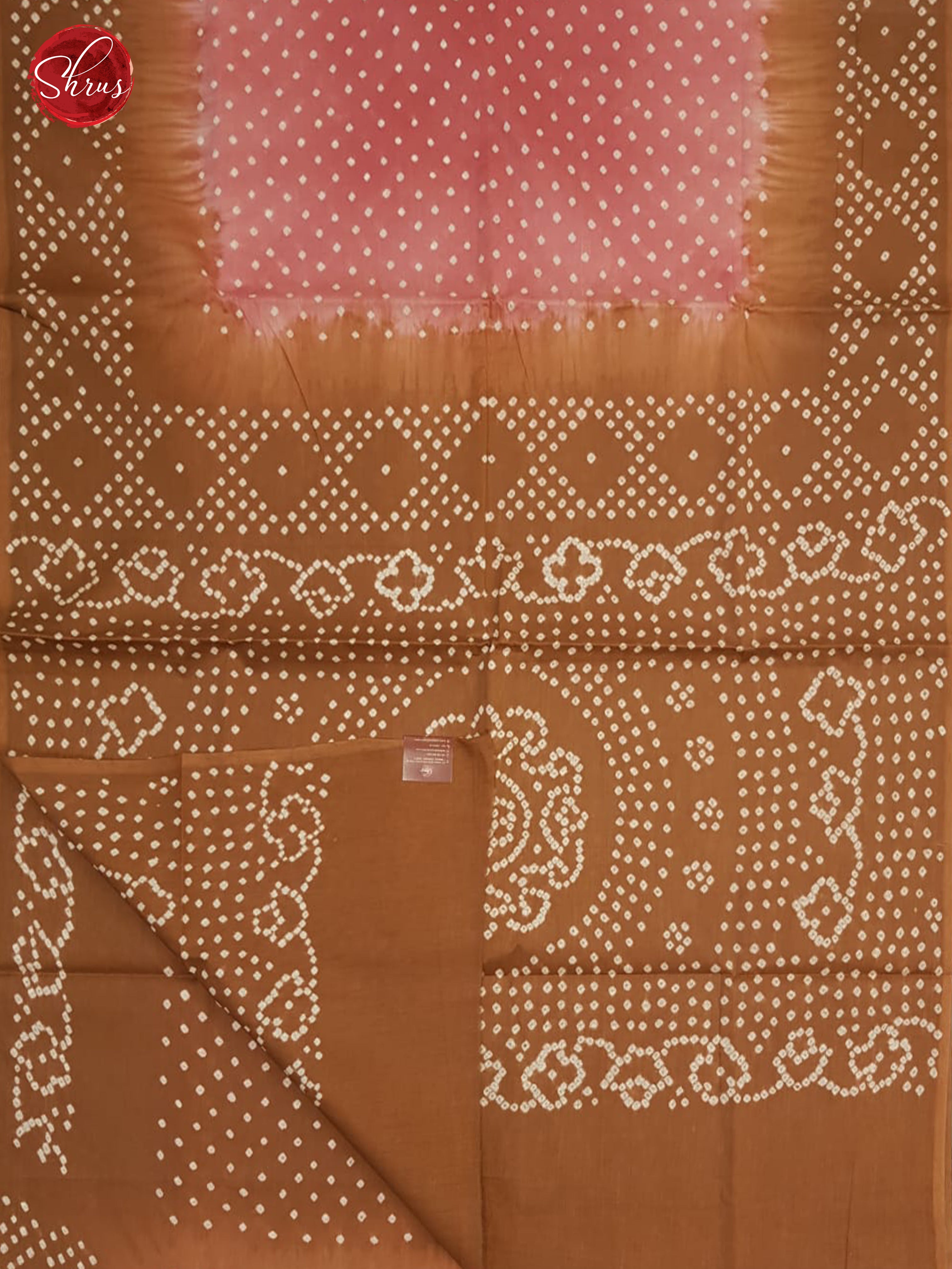 Pink & Brown - Bhandhini Cotton - Shop on ShrusEternity.com