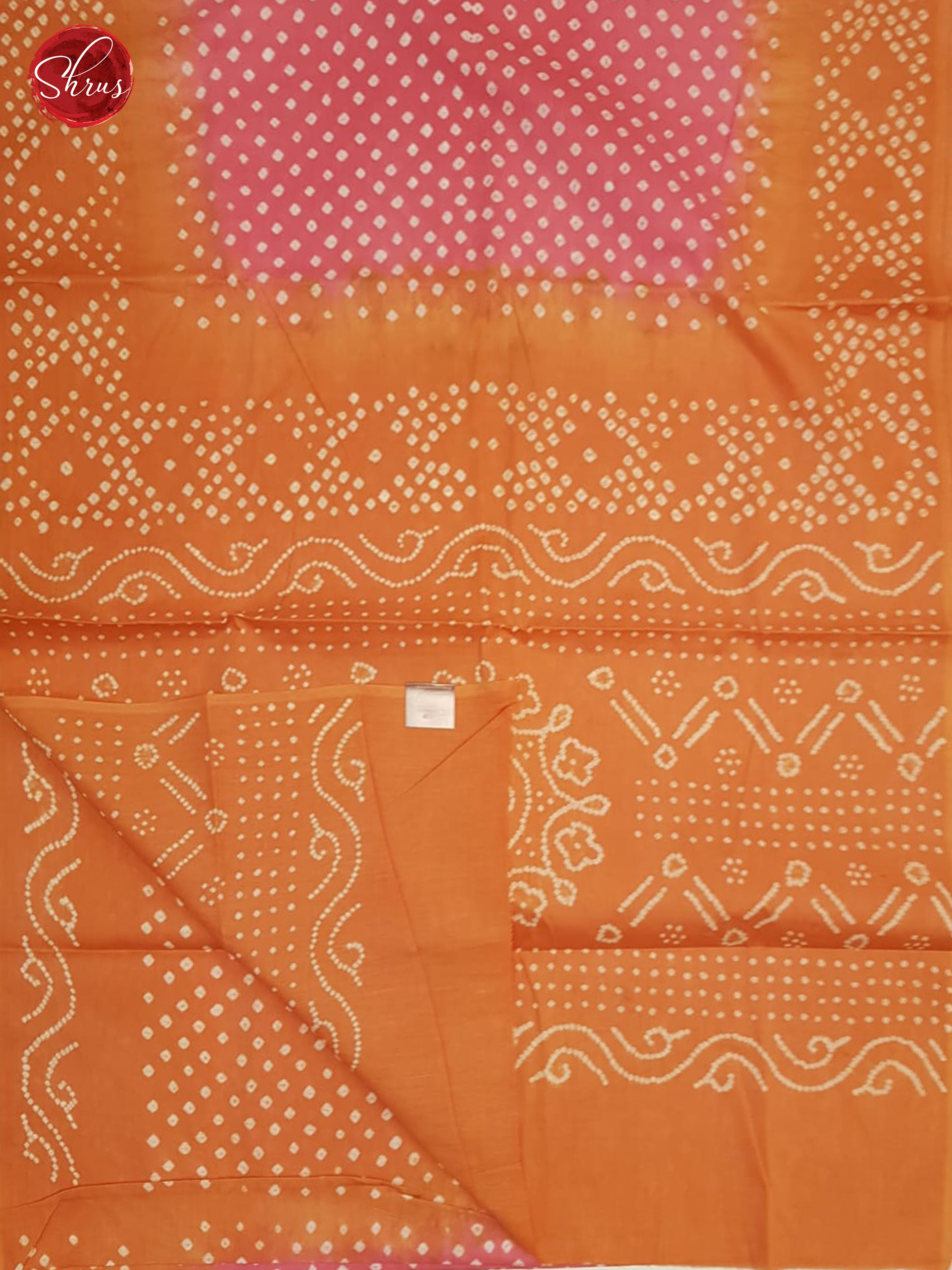 Pink & Orange - Bhandhini Cotton - Shop on ShrusEternity.com