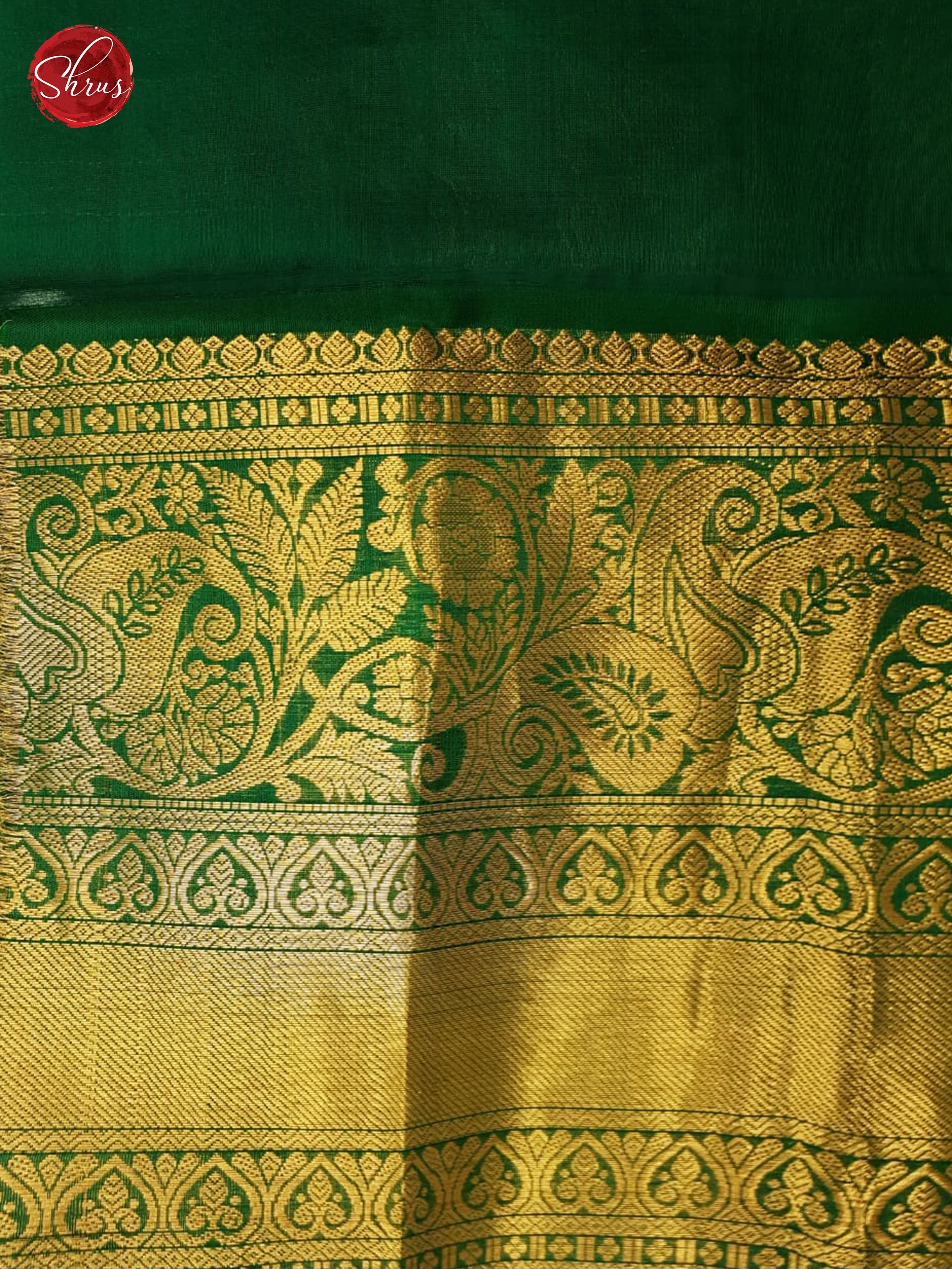 Pink & Green - Silk Cotton with Zari woven Checks , floral motifs on the body & Gold Zari Border - Shop on ShrusEternity.com