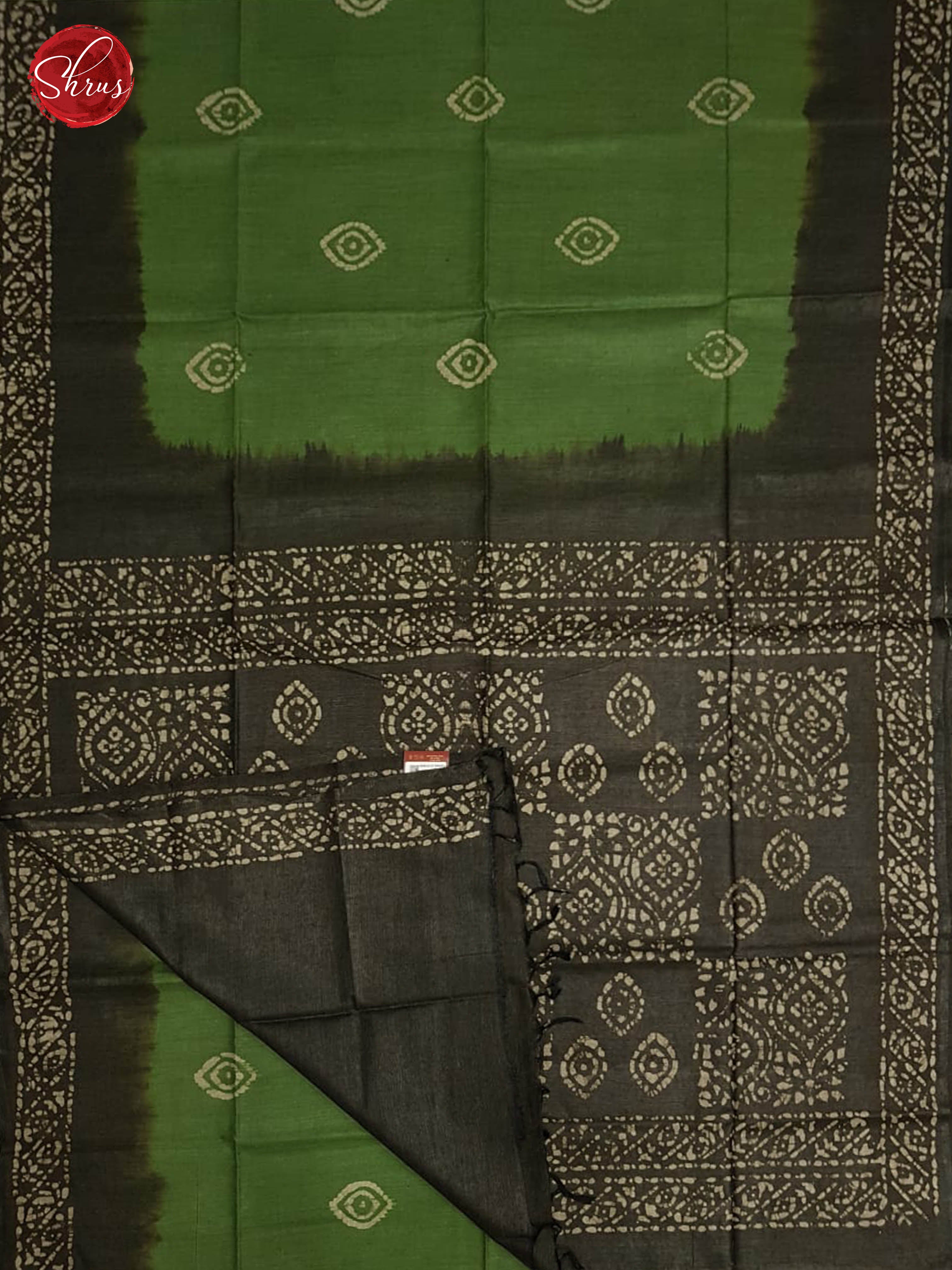 Green & Black - Bhatik with Printed Border - Shop on ShrusEternity.com
