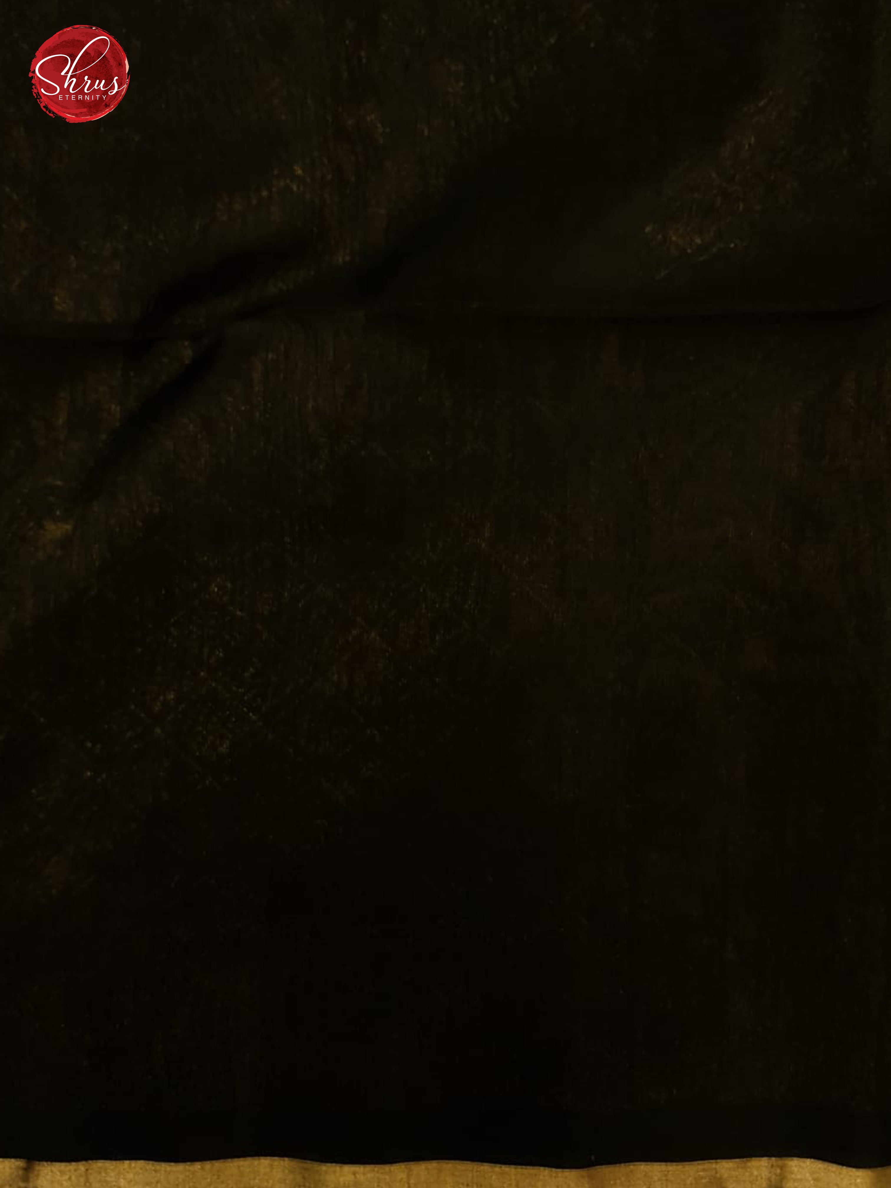 Black(Single Tone) - Silk Cotton with Gold Zari - Shop on ShrusEternity.com