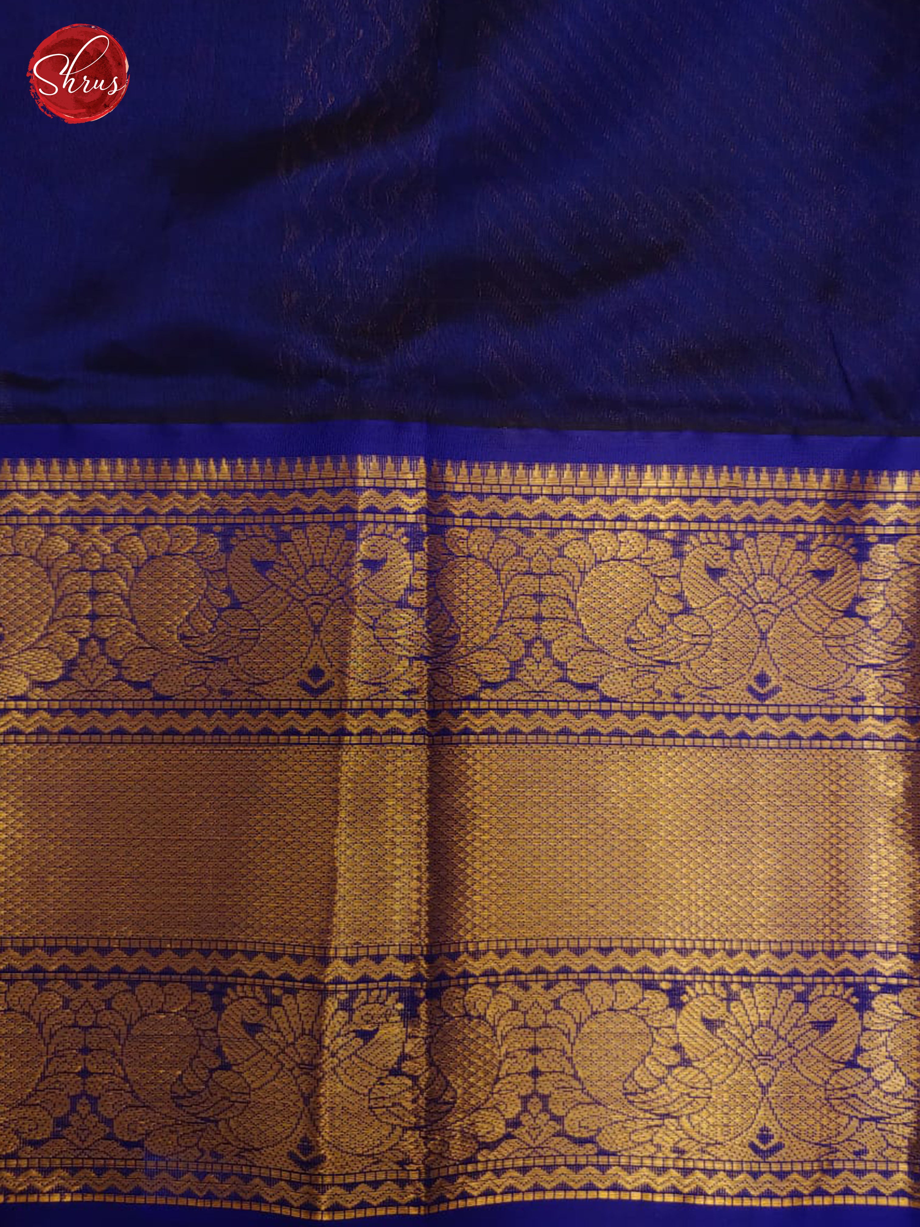 Majenta & Blue - Silk Cotton with Border & Gold , Silver Zari - Shop on ShrusEternity.com