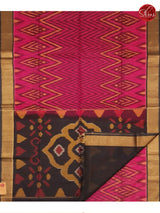 Majenta Pink & Elephant Grey - Pochampally Silk Cotton - Shop on ShrusEternity.com