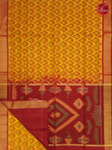 Mustard & Maroon - Pochampally Silk Cotton - Shop on ShrusEternity.com