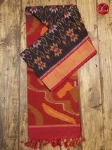 Elephant Grey & Red - Pochampally Silk Cotton - Shop on ShrusEternity.com