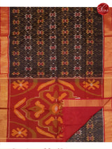 Elephant Grey & Red - Pochampally Silk Cotton - Shop on ShrusEternity.com