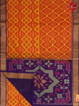 Orange  & Blue - Pochampally Silk Cotton - Shop on ShrusEternity.com