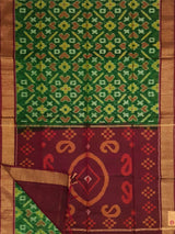 Green & Purple - Pochampally Silk Cotton - Shop on ShrusEternity.com