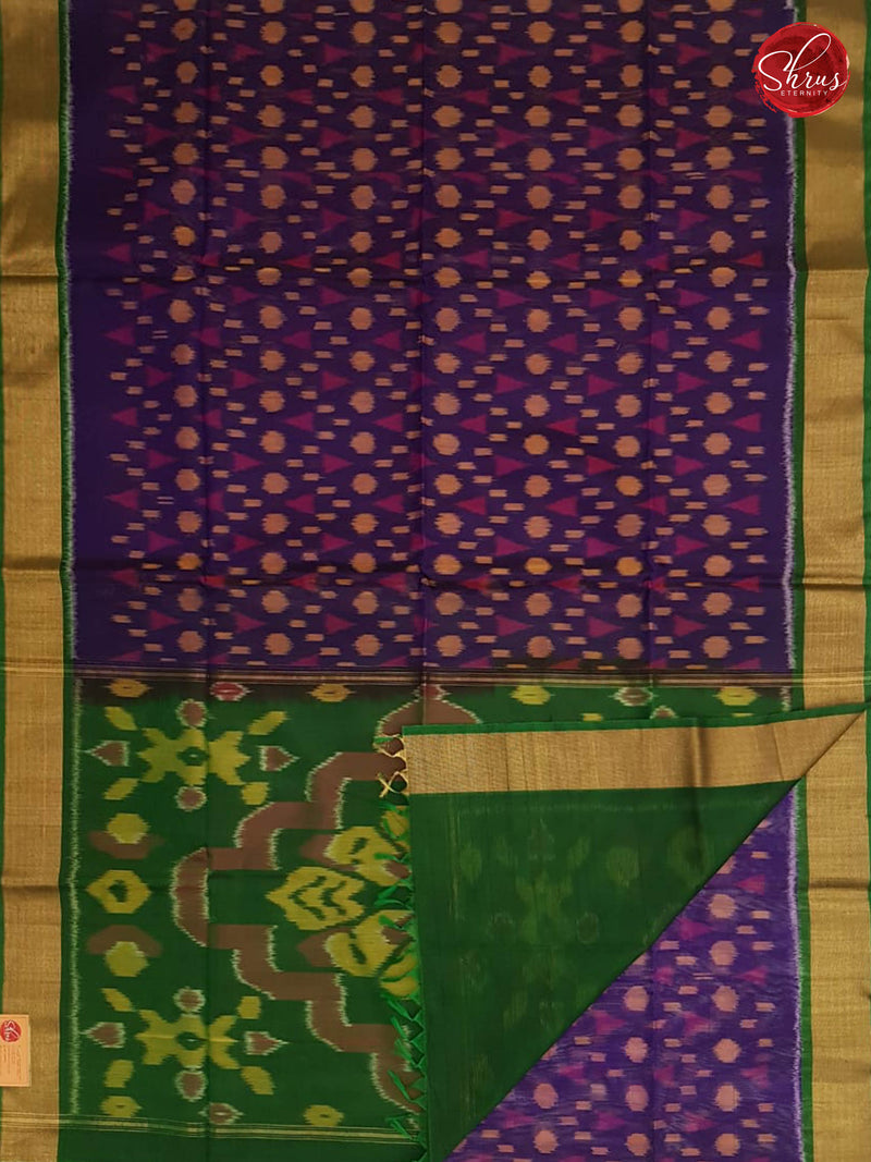 Blue & Green -Pochampally Silk Cotton - Shop on ShrusEternity.com
