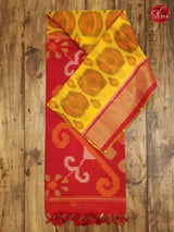 Yellow & Red - Pochampally Silk Cotton - Shop on ShrusEternity.com