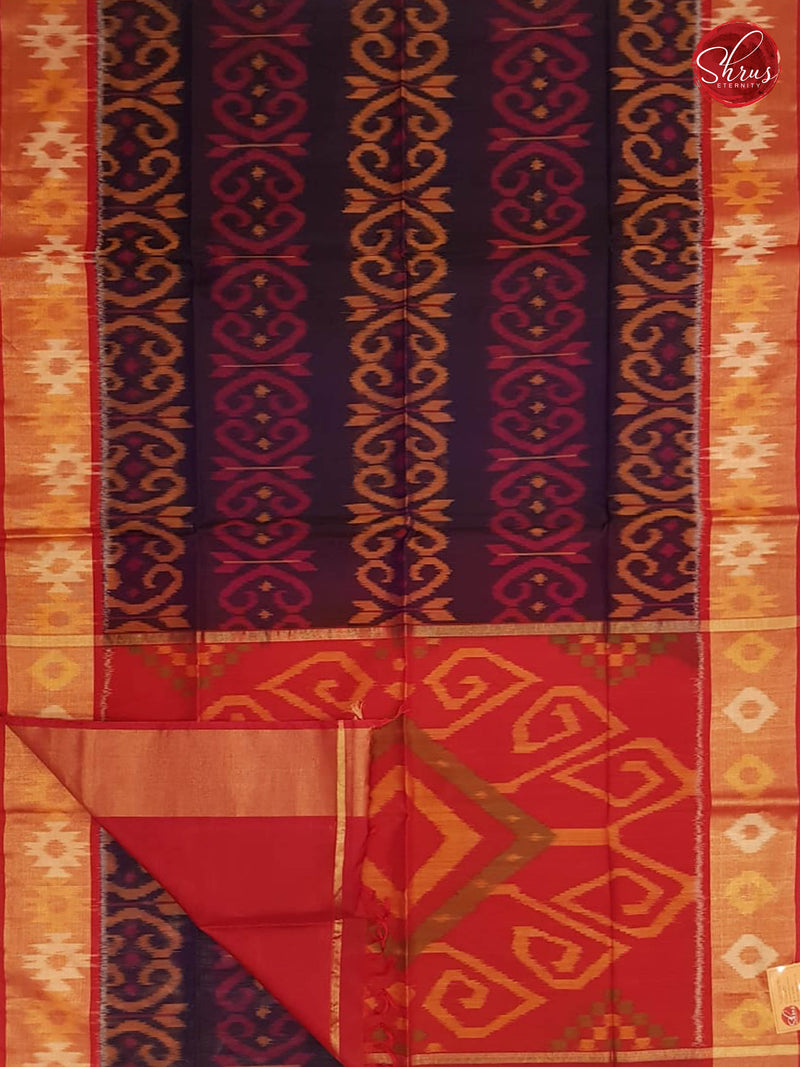 Purple & Red - Pochampally Silk Cotton - Shop on ShrusEternity.com