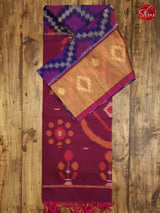 Blue & Purple  - Pochampally Silk Cotton - Shop on ShrusEternity.com