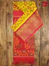 Lime Yellow & Pink - Pochampally Silk Cotton - Shop on ShrusEternity.com