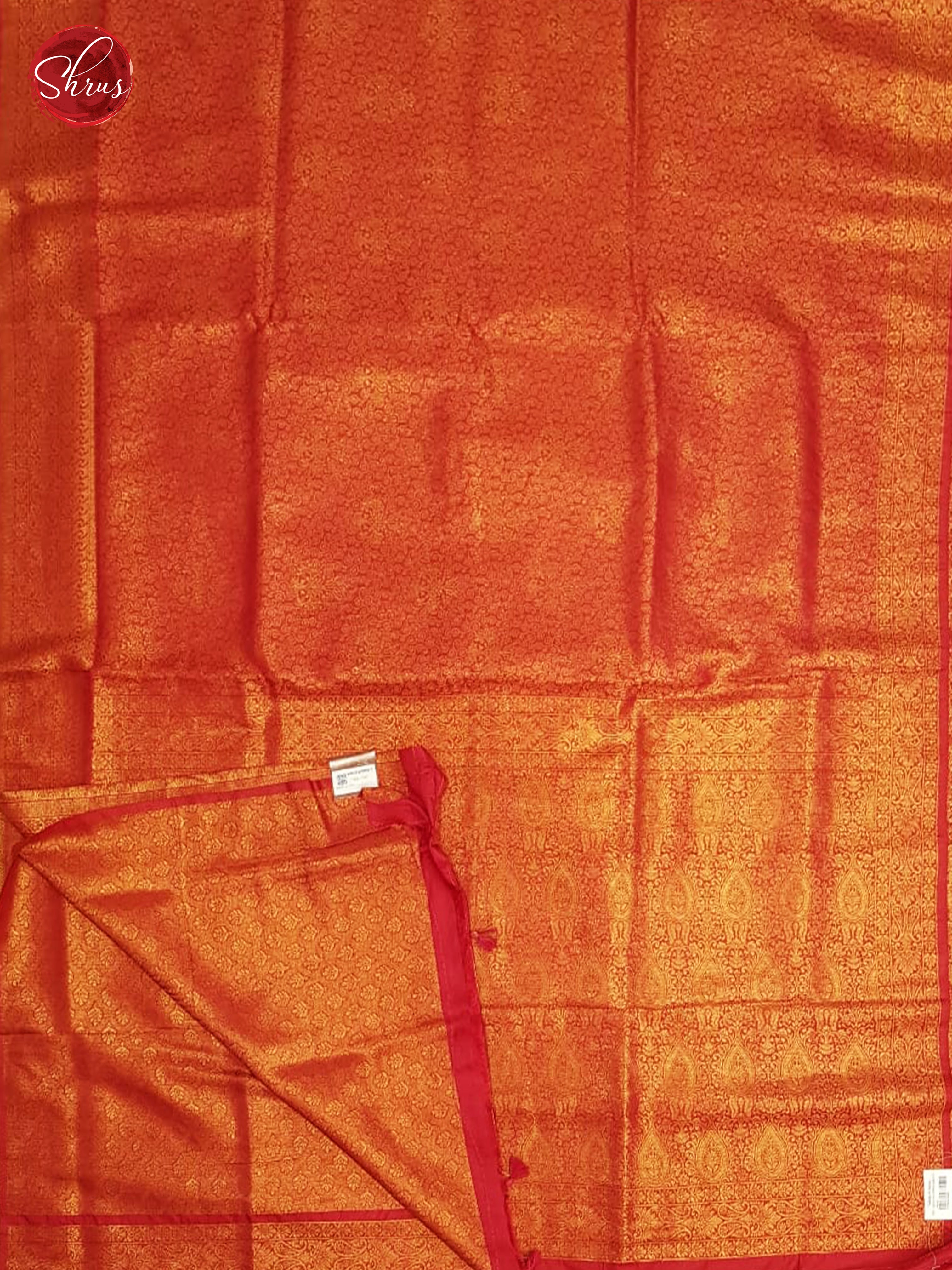 Red(Single  Tone )- Semi Banarasi with Gold Zari - Shop on ShrusEternity.com