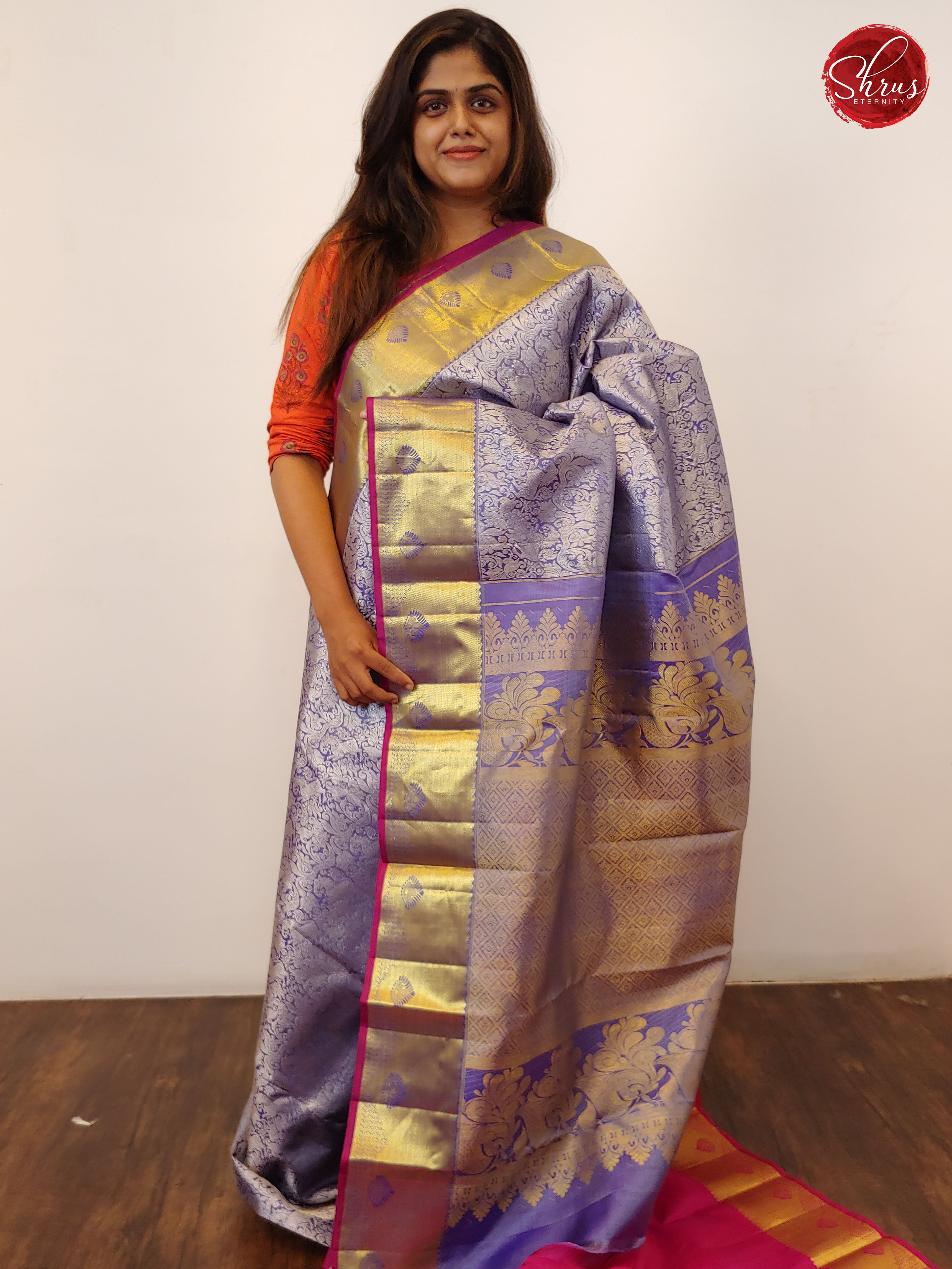 Lavender & Pink - Kanchipuram Silk - Shop on ShrusEternity.com