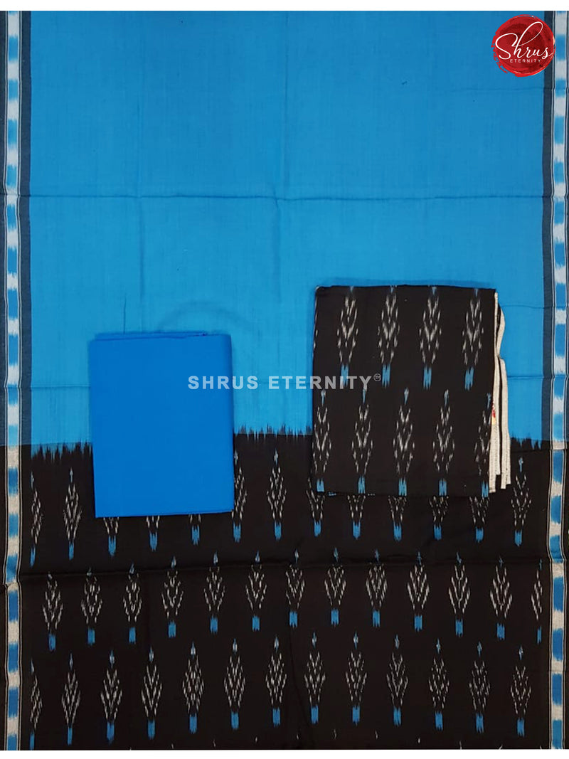 Black & Blue - Ikkat Cotton Salwar - Shop on ShrusEternity.com