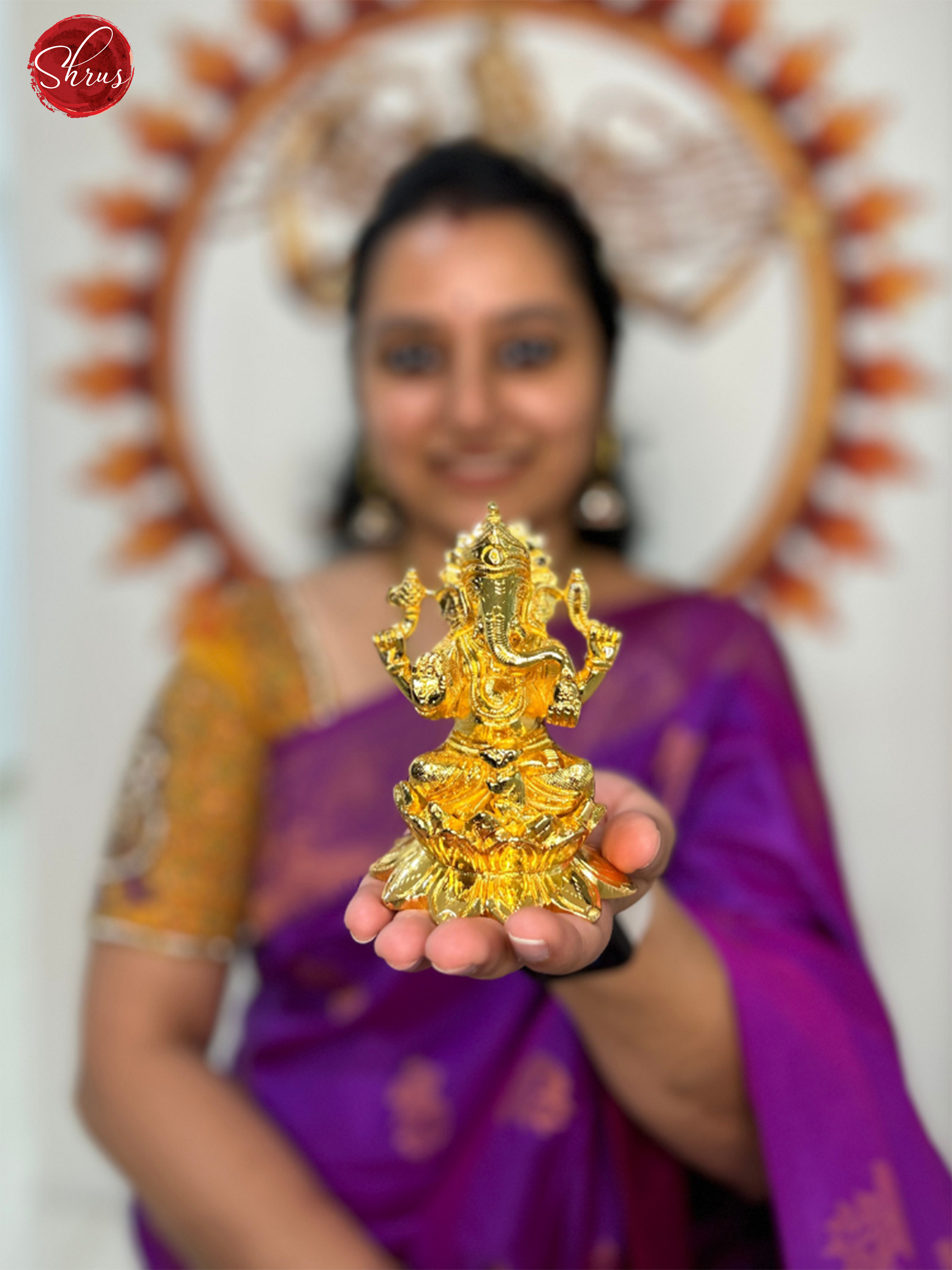 4.3" Lotus Ganesha - Shop on ShrusEternity.com