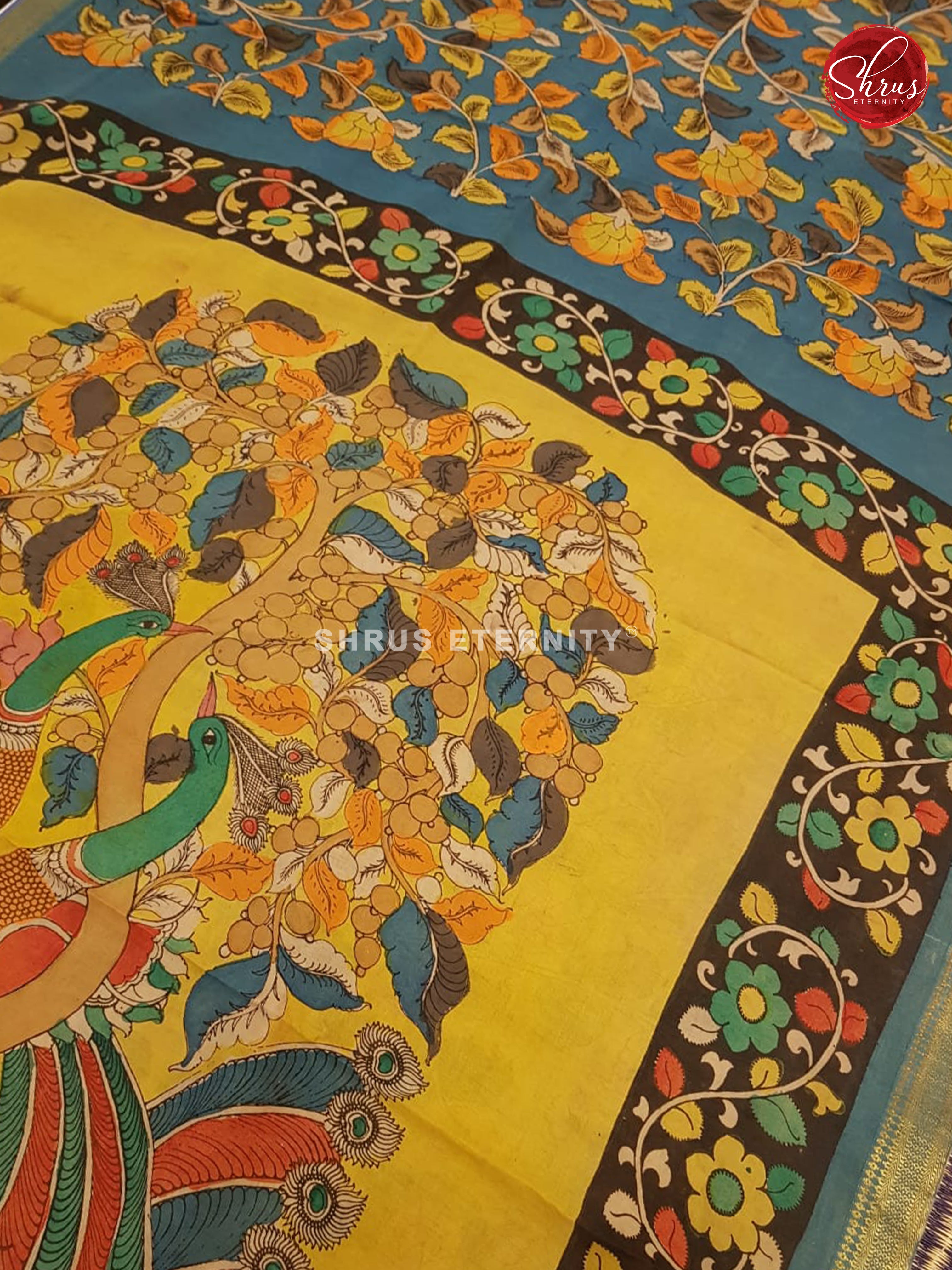 Blue & Yellow  - Kalmakari - Shop on ShrusEternity.com