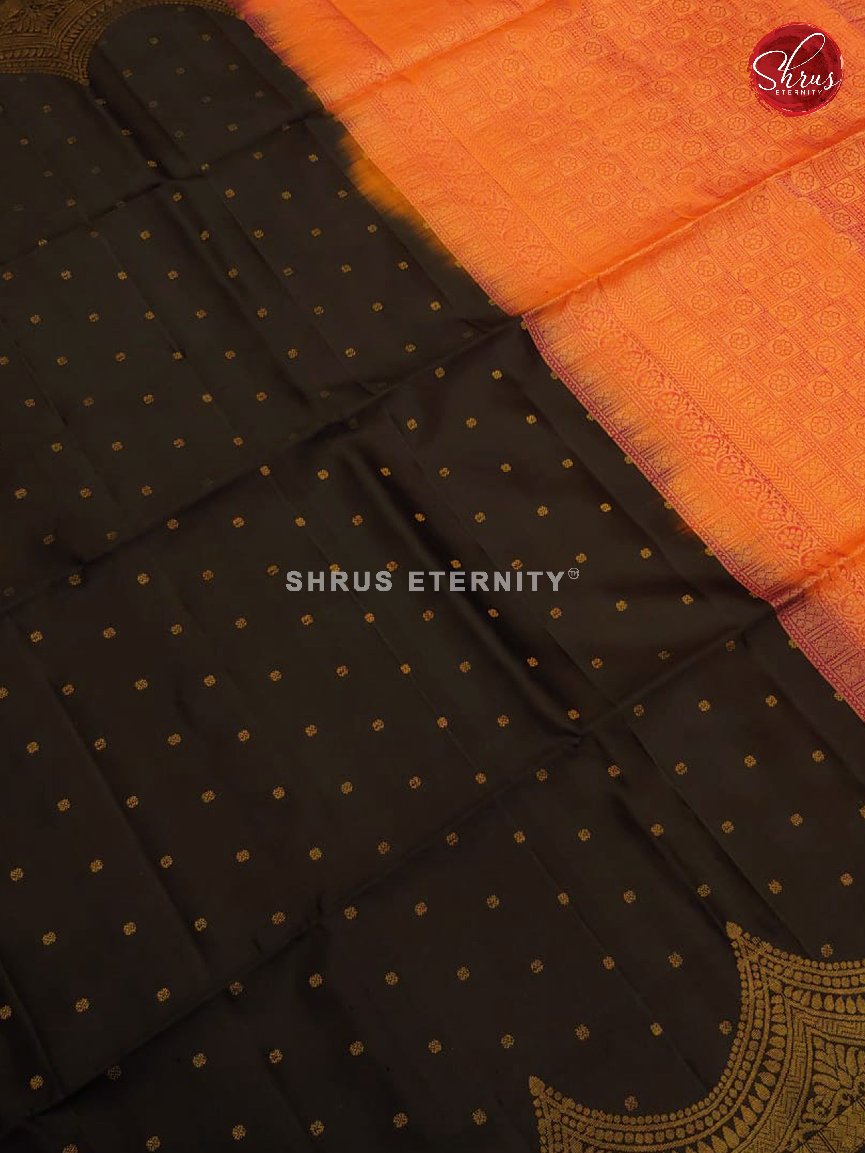 Black & Orangish Pink - Soft Silk - Shop on ShrusEternity.com