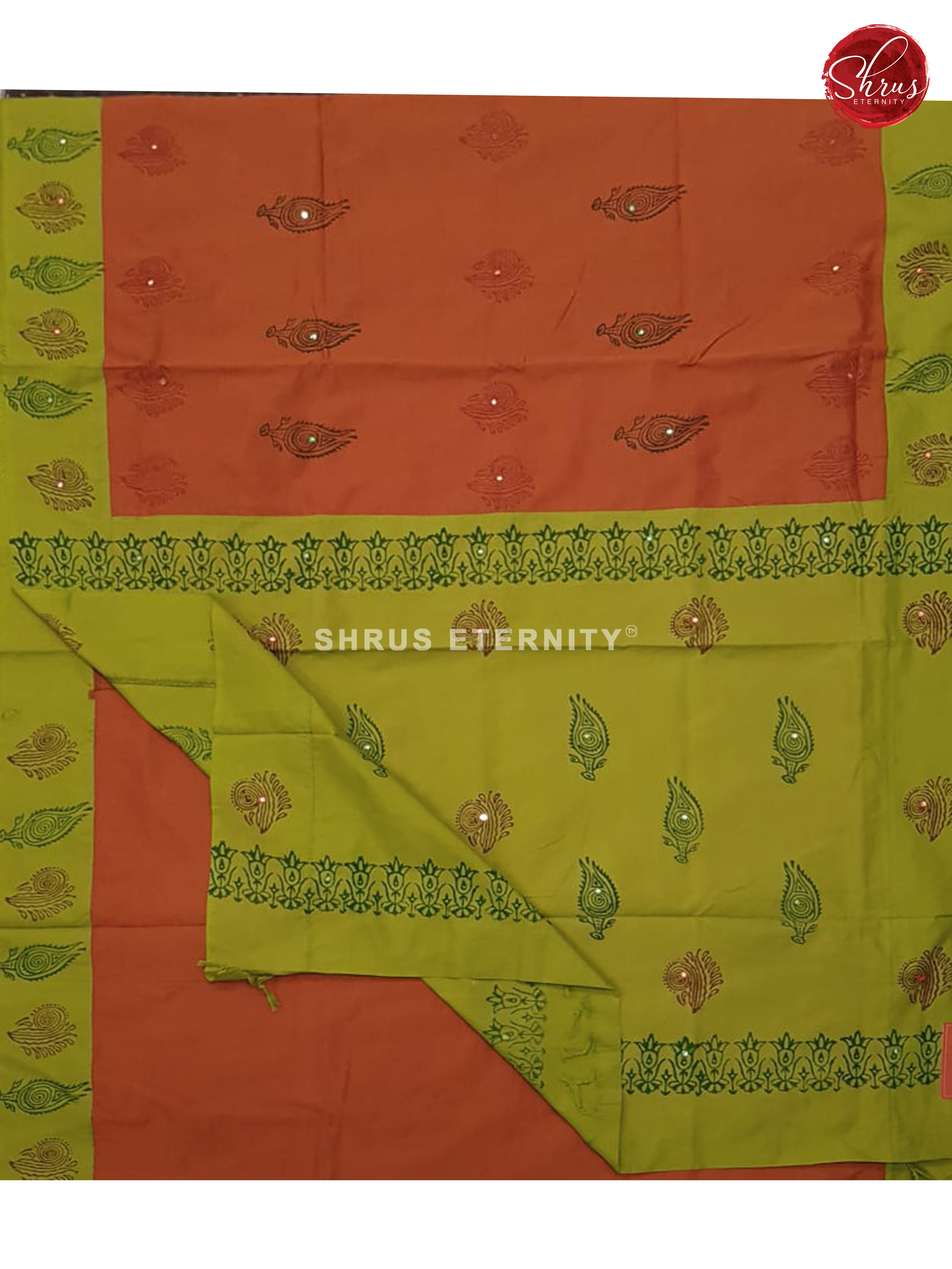 Brick Red & Green - Poly Cotton - Shop on ShrusEternity.com