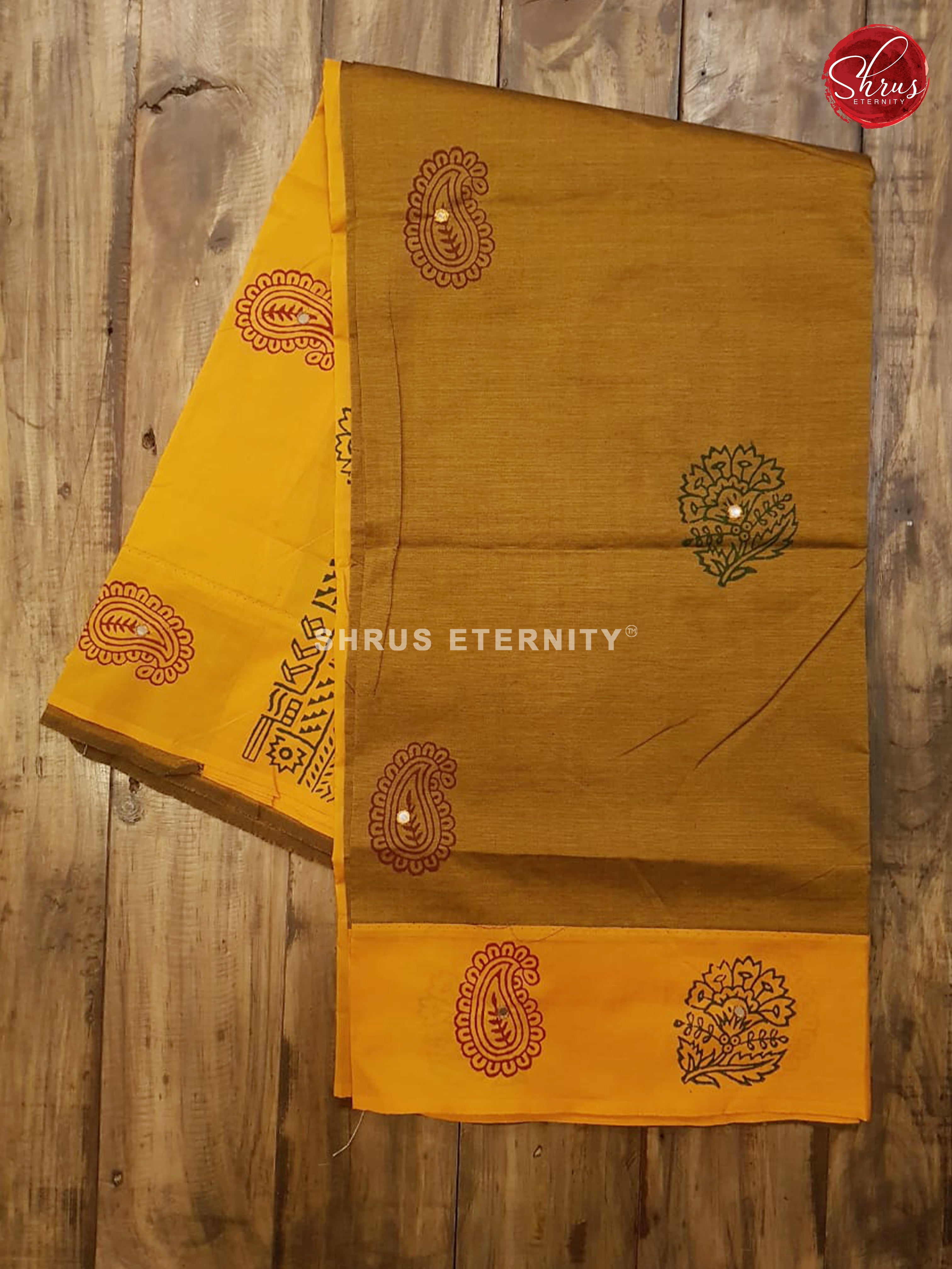 Army Green & yellow - Poly Cotton - Shop on ShrusEternity.com