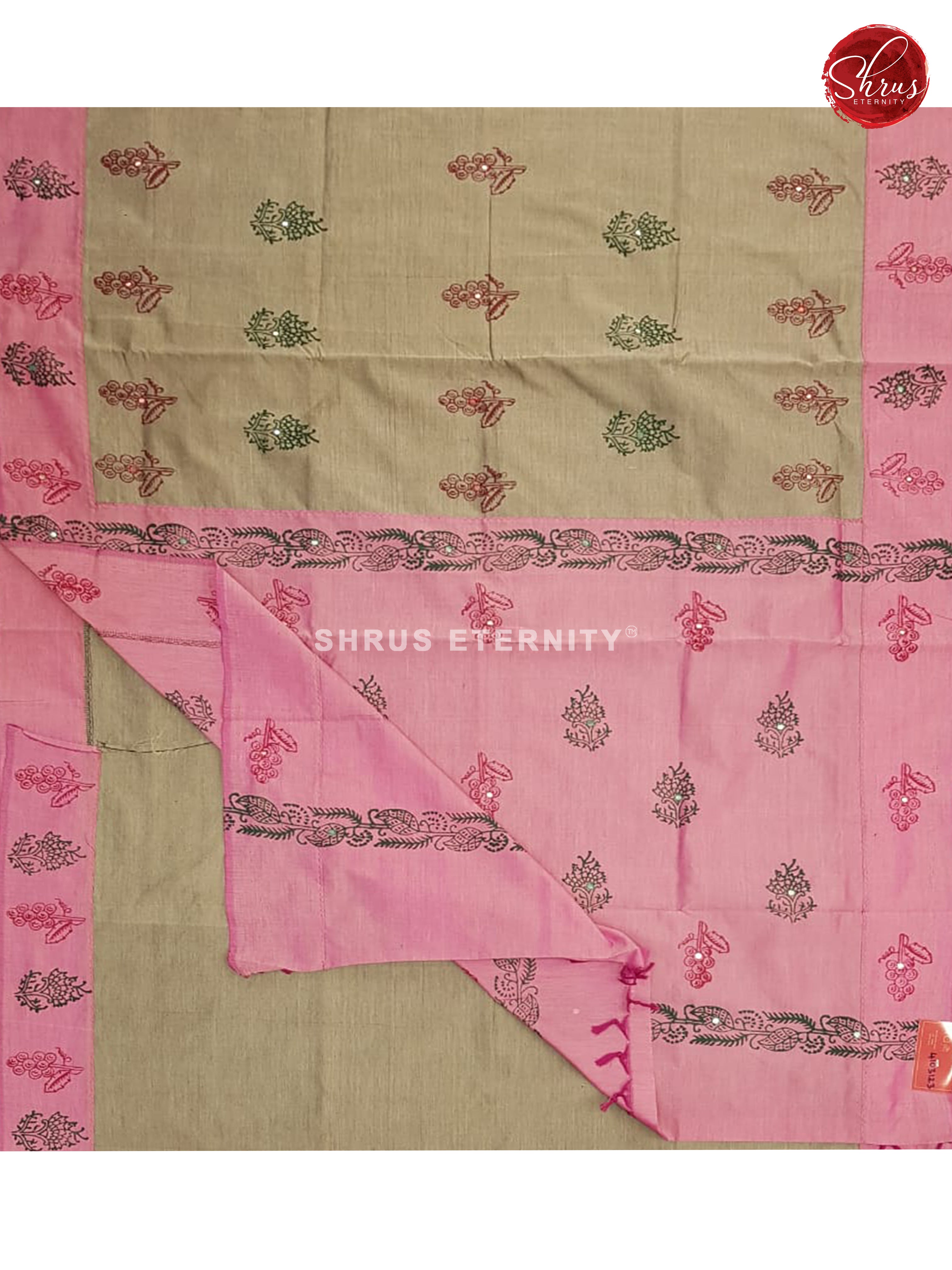 Grey & Pink - Poly Cotton - Shop on ShrusEternity.com