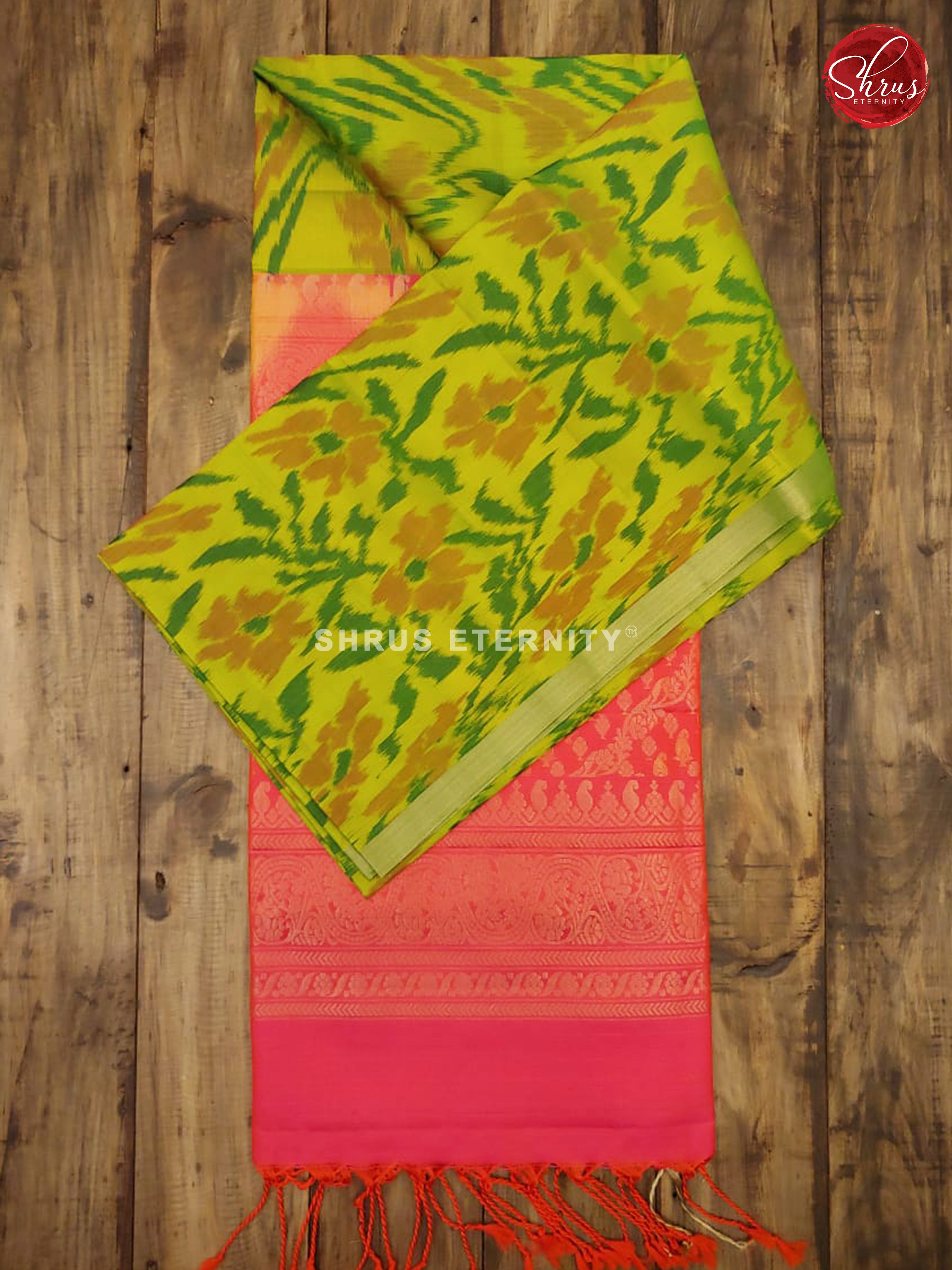 Green & Orangish Pink - Soft Silk - Shop on ShrusEternity.com