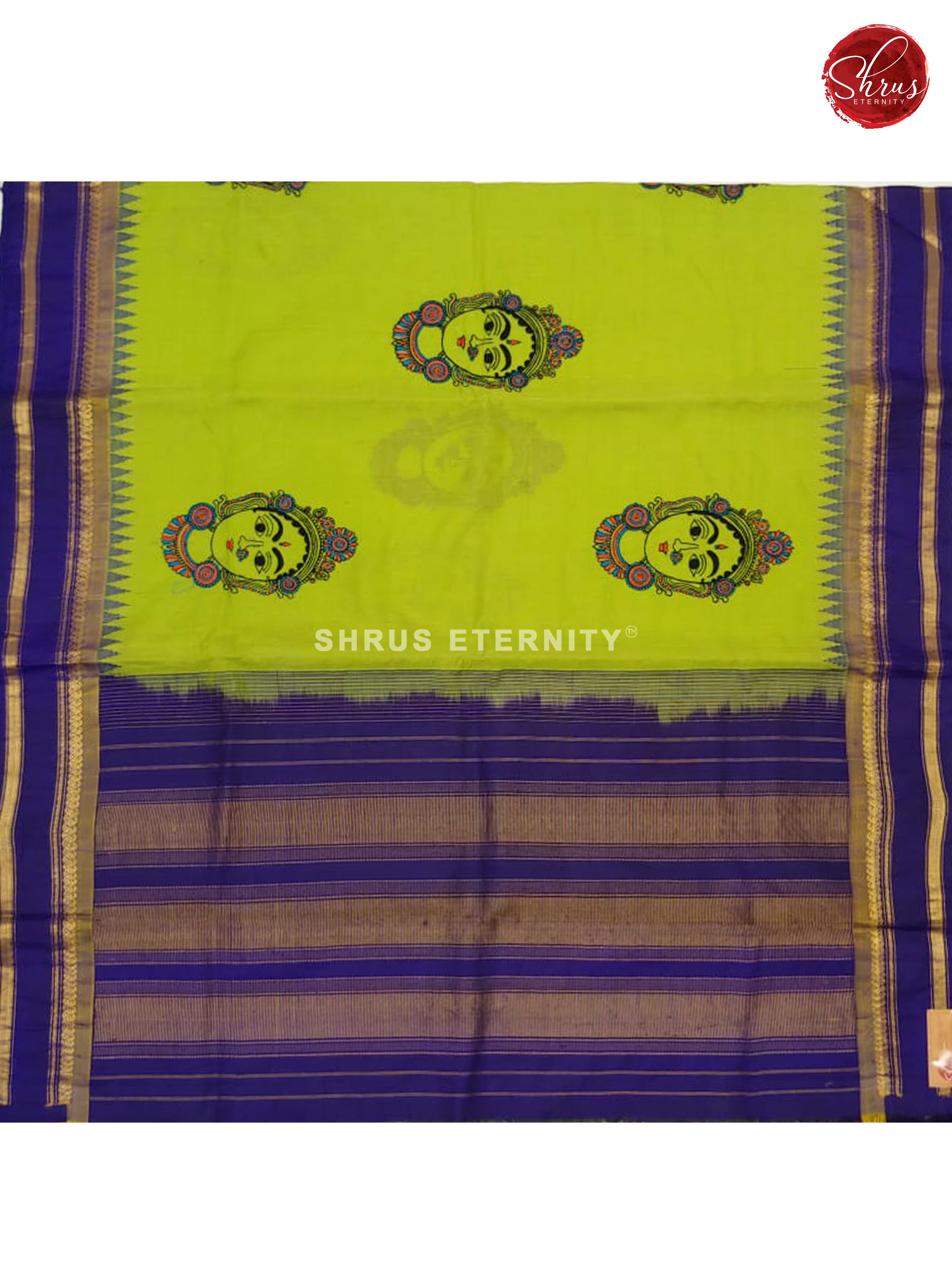 Green & Blue - Gadwal Silk Cotton - Shop on ShrusEternity.com